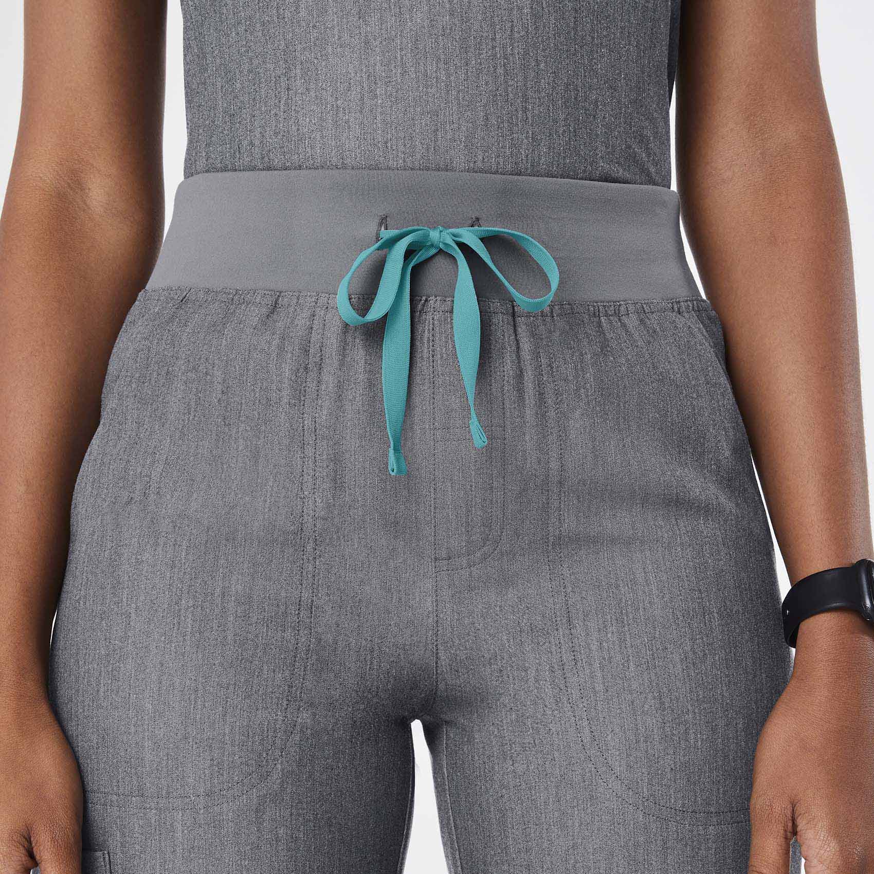 women's Graphite High Waisted Isabel Wide Leg - Petite Scrub Pant - Image 5