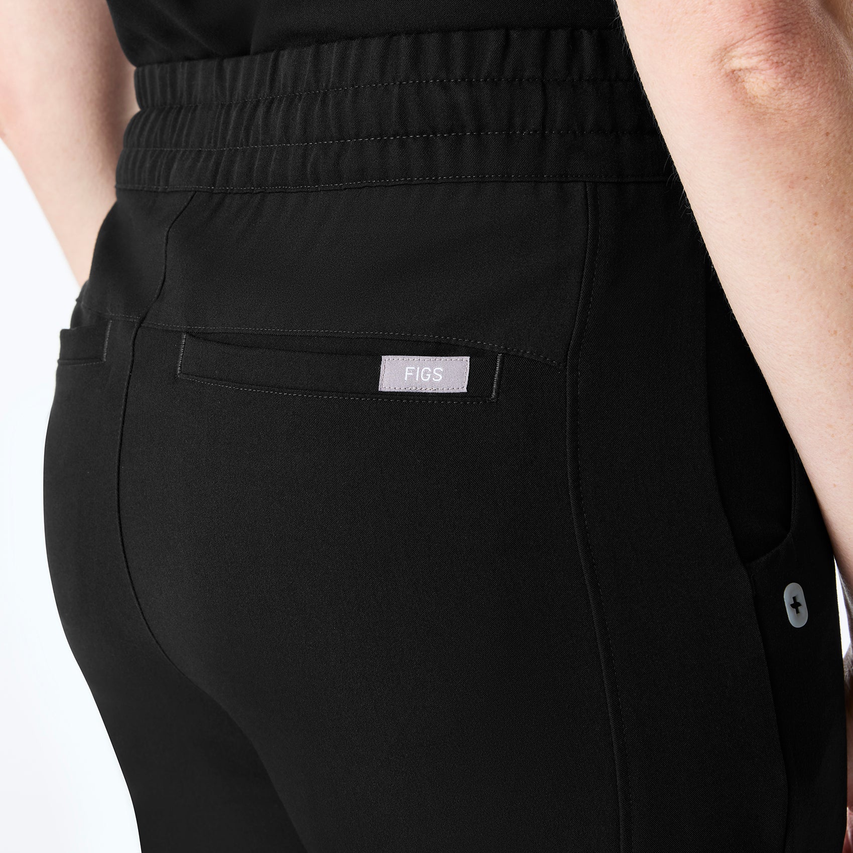 women's Black High Waisted Montal Flare - Tall Scrub Pant - Image 5