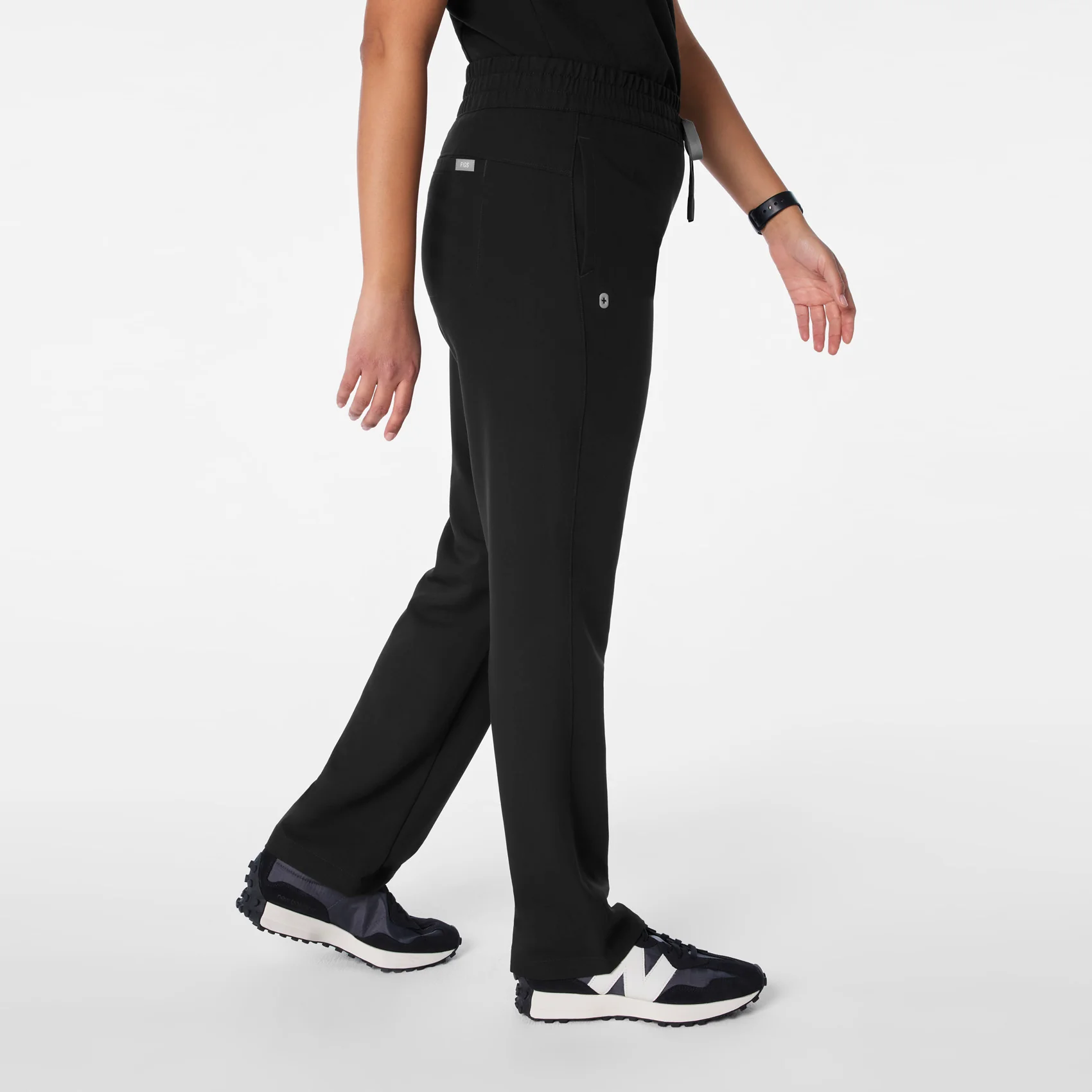 women's Black High Waisted Salida Straight Leg - Scrub Pant - Image 3