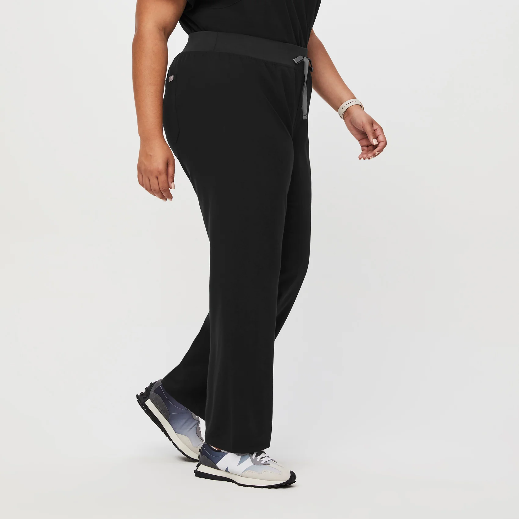 women's Black High Waisted Livingston™ - Basic Scrub Pants (3XL - 6XL) - Image 3