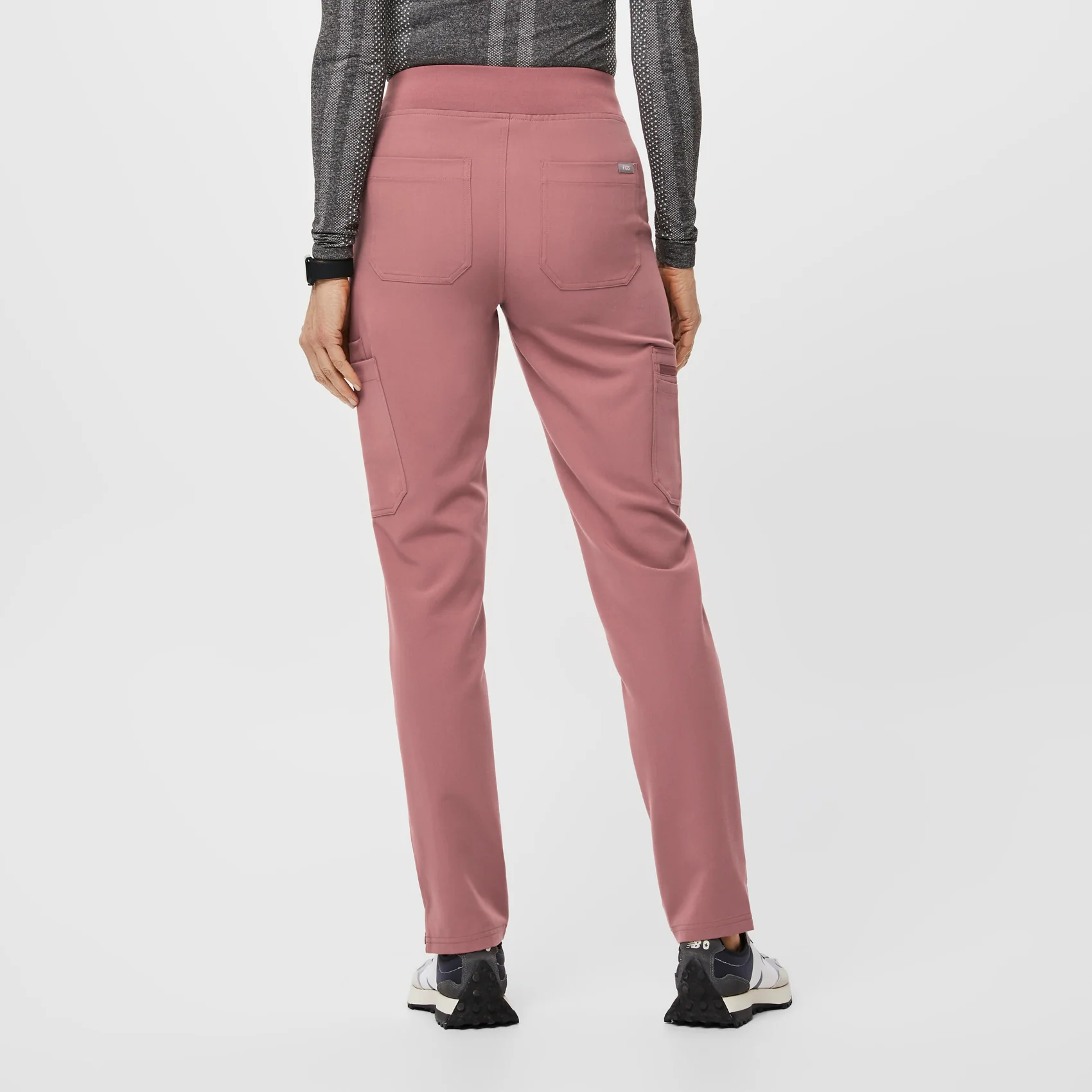 women's Mauve High Waisted Yola™ - Petite Skinny Scrub Pants (3XL - 6XL) - Image 4
