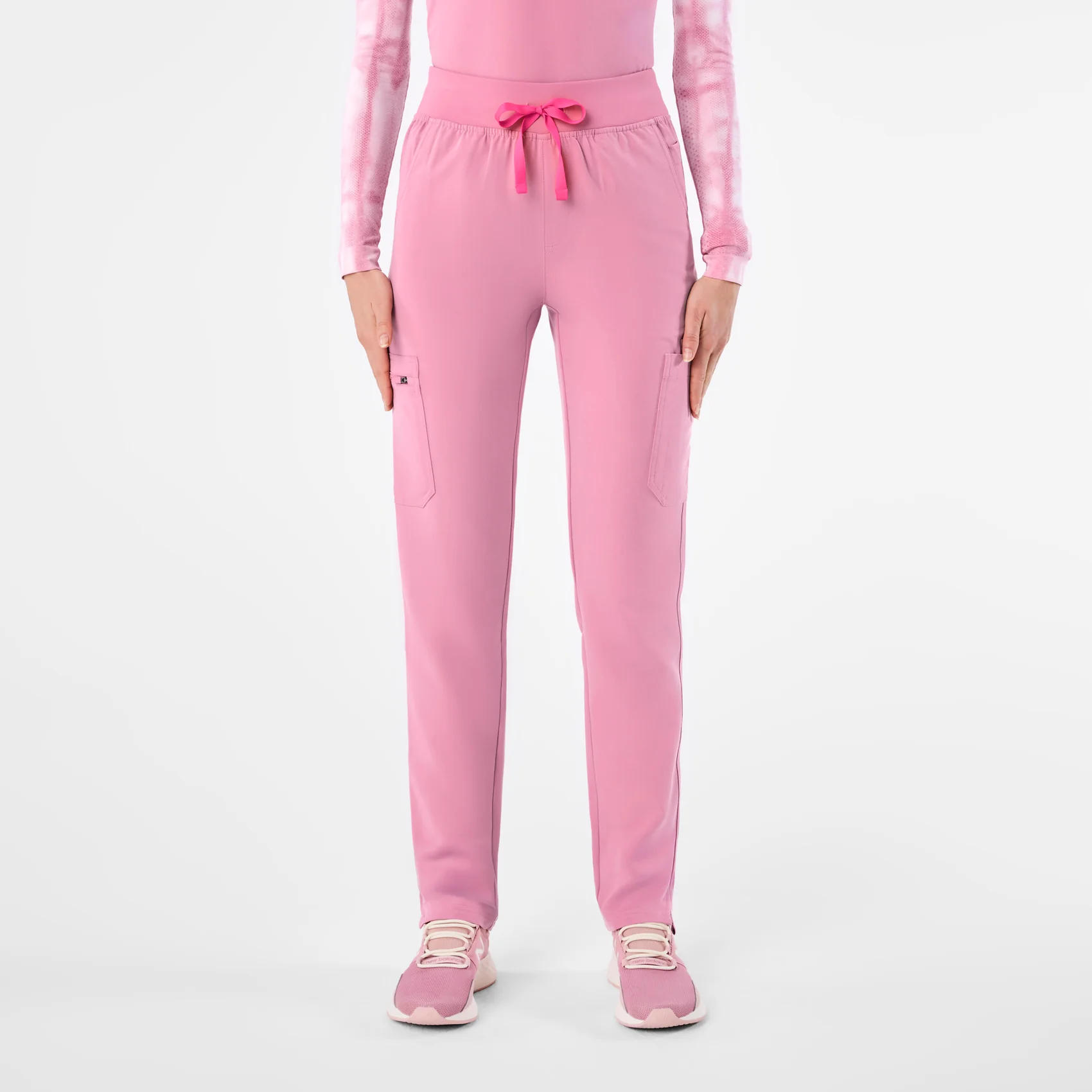 women's Chalk Pink High Waisted Yola - Petite Skinny Scrub Pant™