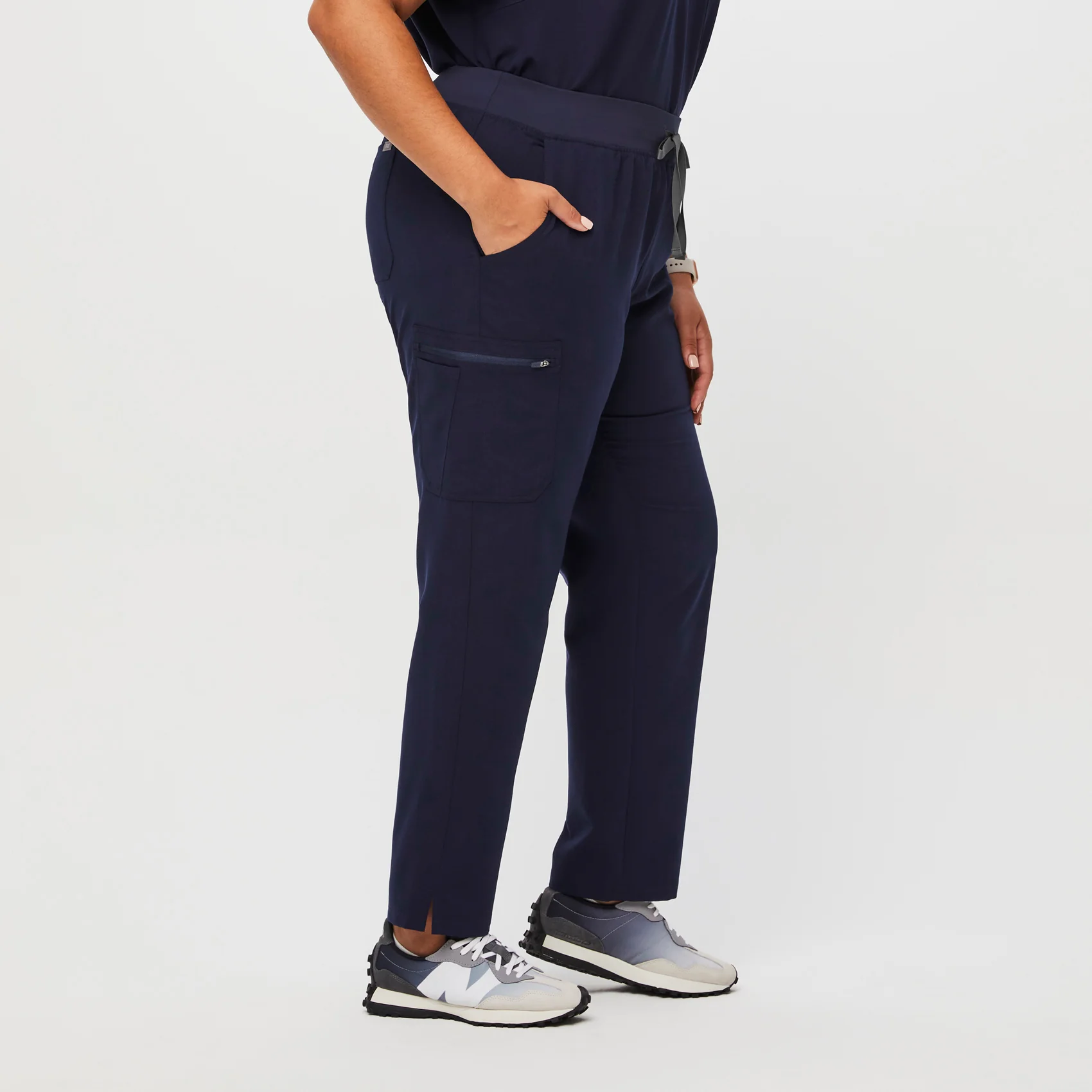 women's Navy High Waisted Yola™ - Skinny Scrub Pants (3XL - 6XL) - Image 3
