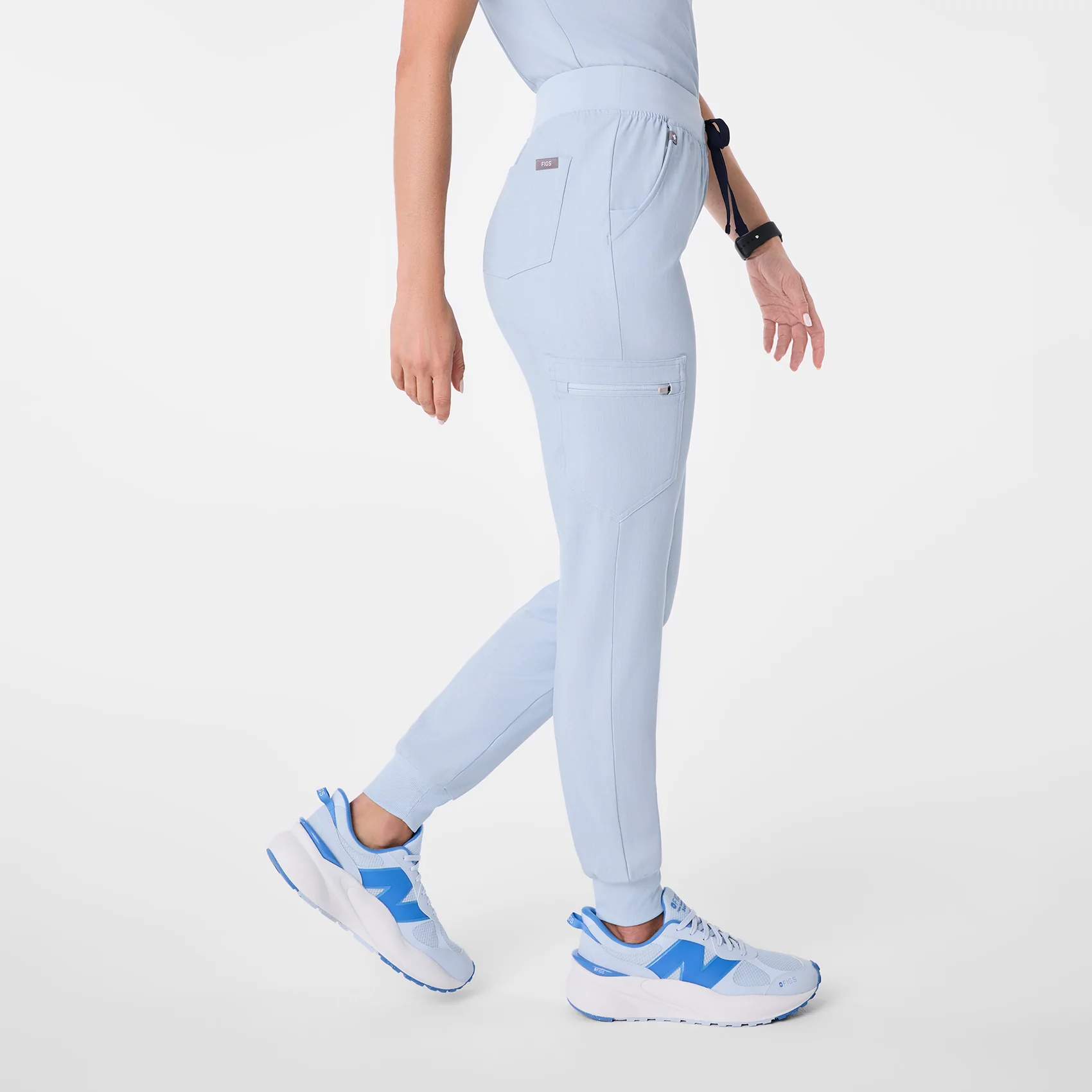women's Chambray High Waisted Zamora - Jogger Scrub Pant™ - Image 3