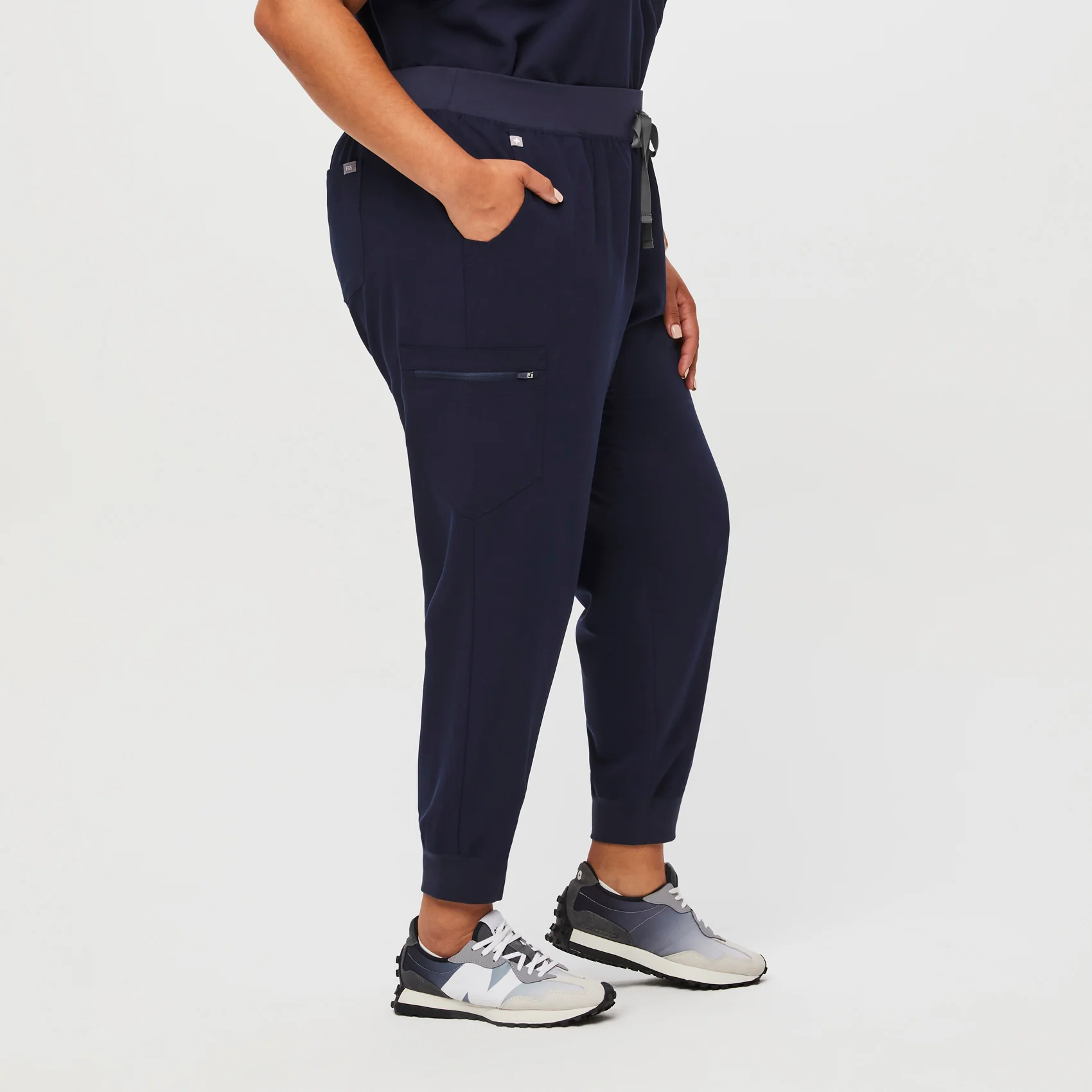 women's Navy High Waisted Zamora™ - Jogger Scrub Pants (3XL - 6XL) - Image 3