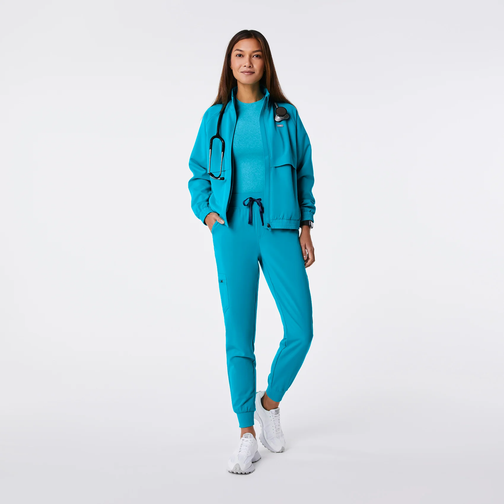 women's Teal High Waisted Zamora - Tall Jogger Scrub Pant™ - Image 2