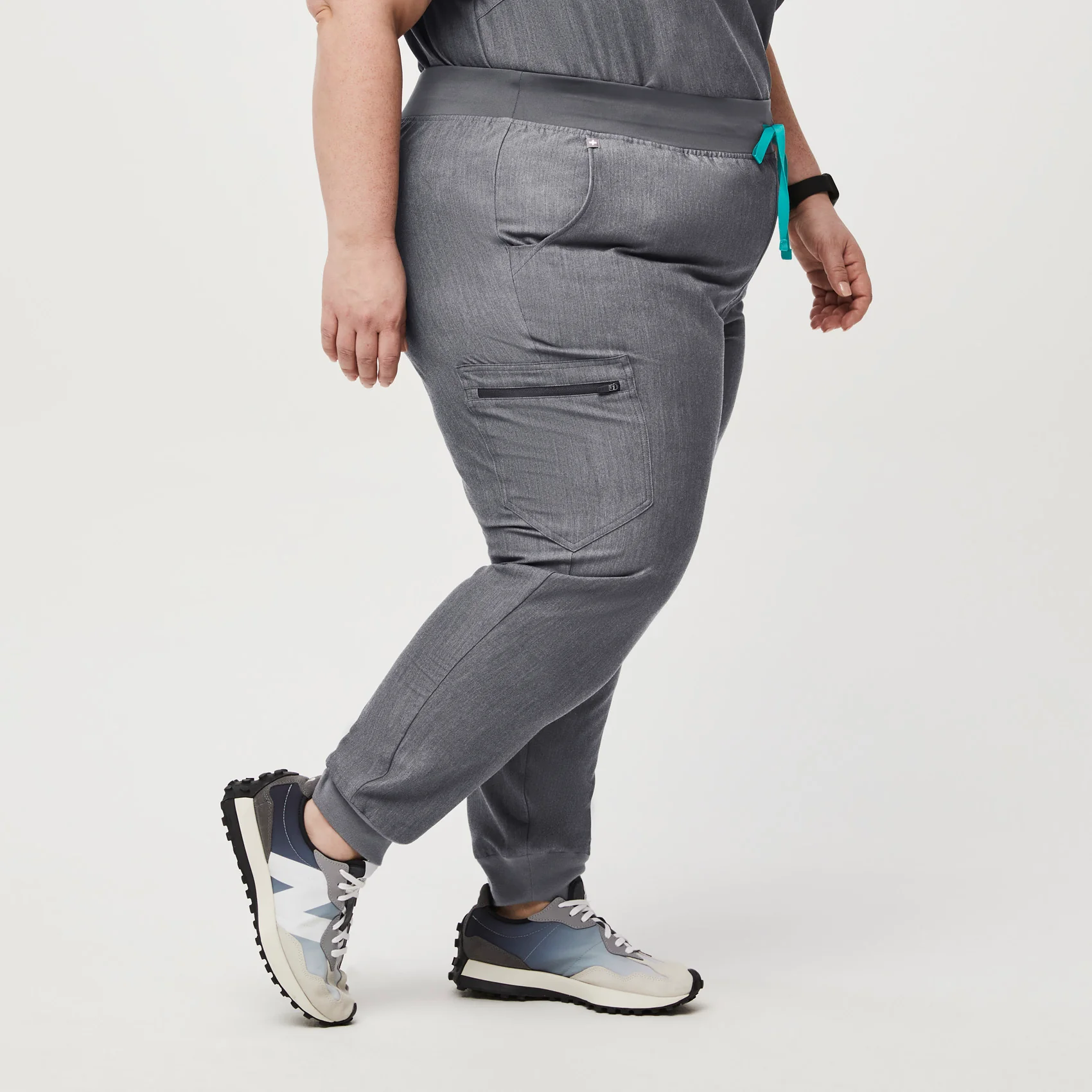 women's Graphite High Waisted Zamora™ - Tall Jogger Scrub Pants (3XL - 6XL) - Image 3