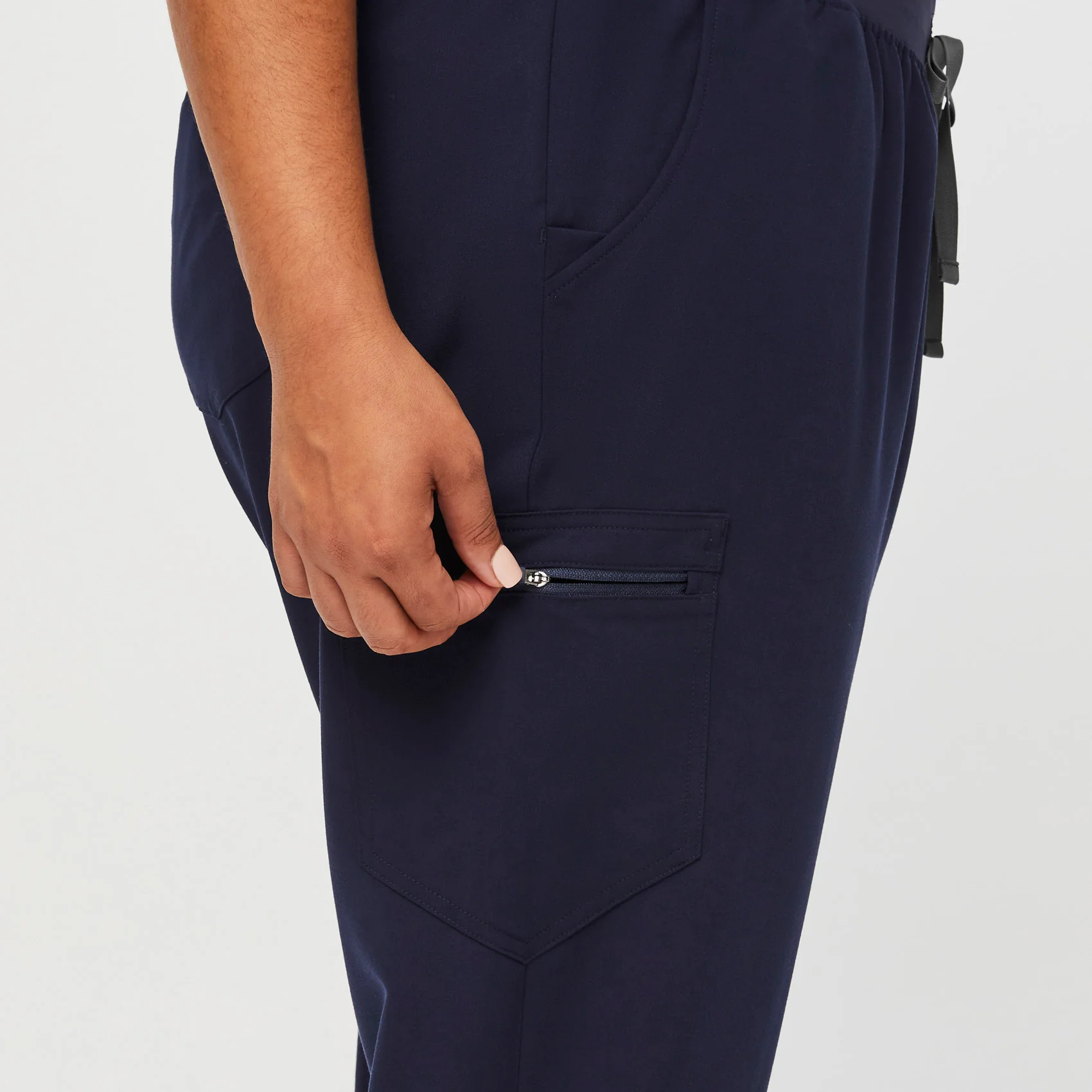 women's Navy High Waisted Zamora™ - Tall Jogger Scrub Pants (3XL - 6XL) - Image 6