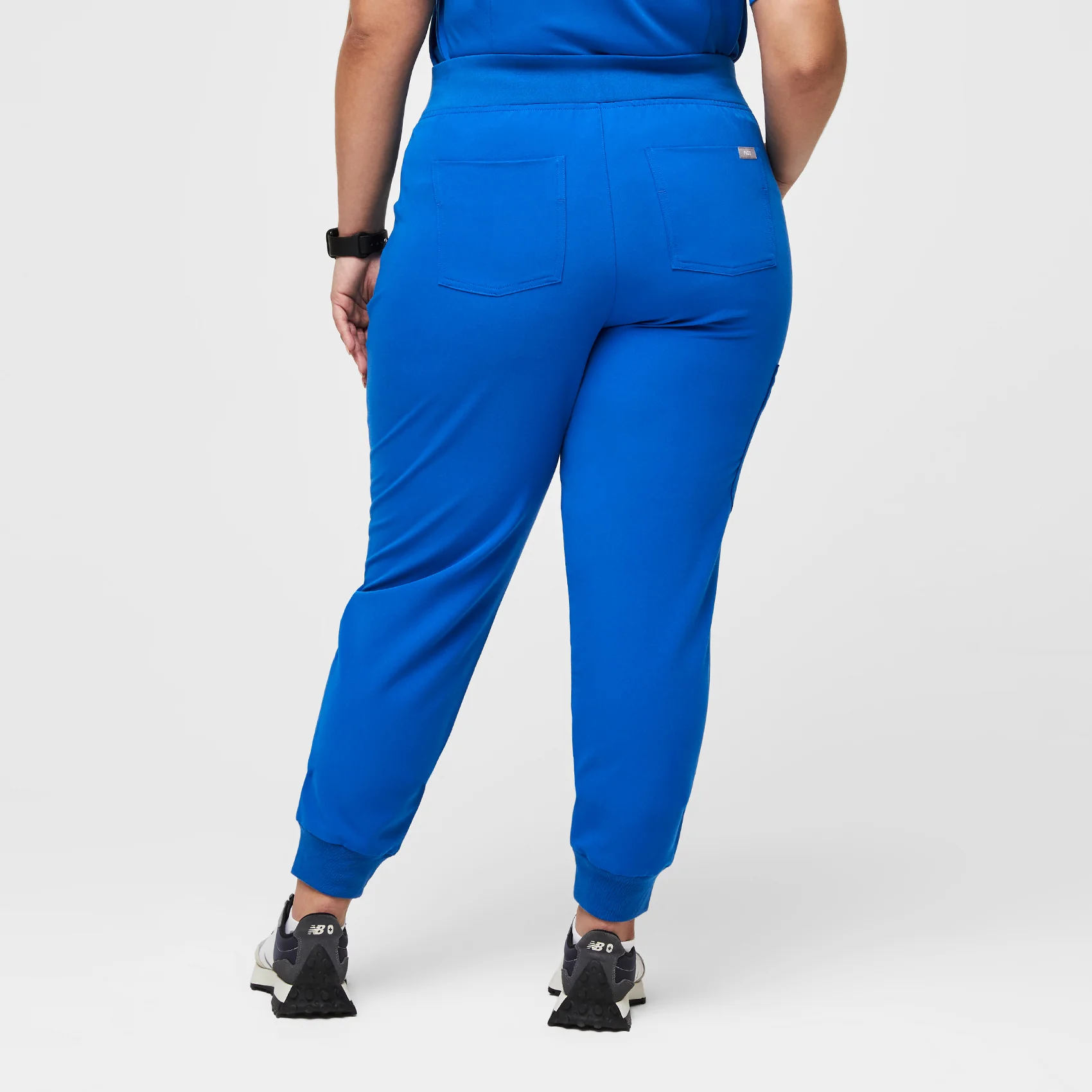 women's Royal Blue High Waisted Zamora™ - Tall Jogger Scrub Pants (3XL - 6XL) - Image 4