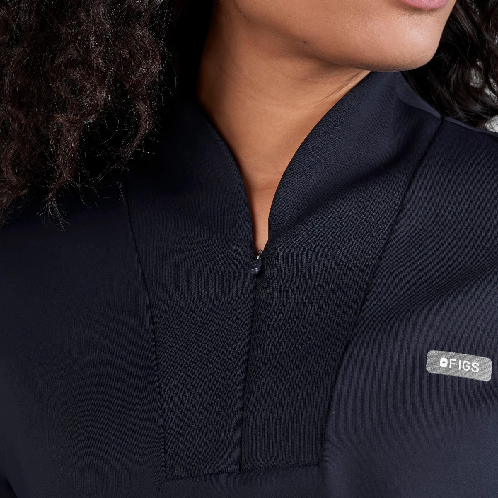 women's Navy Kenora FORMx - Mock Neck Longsleeve Scrub Top - Image 5