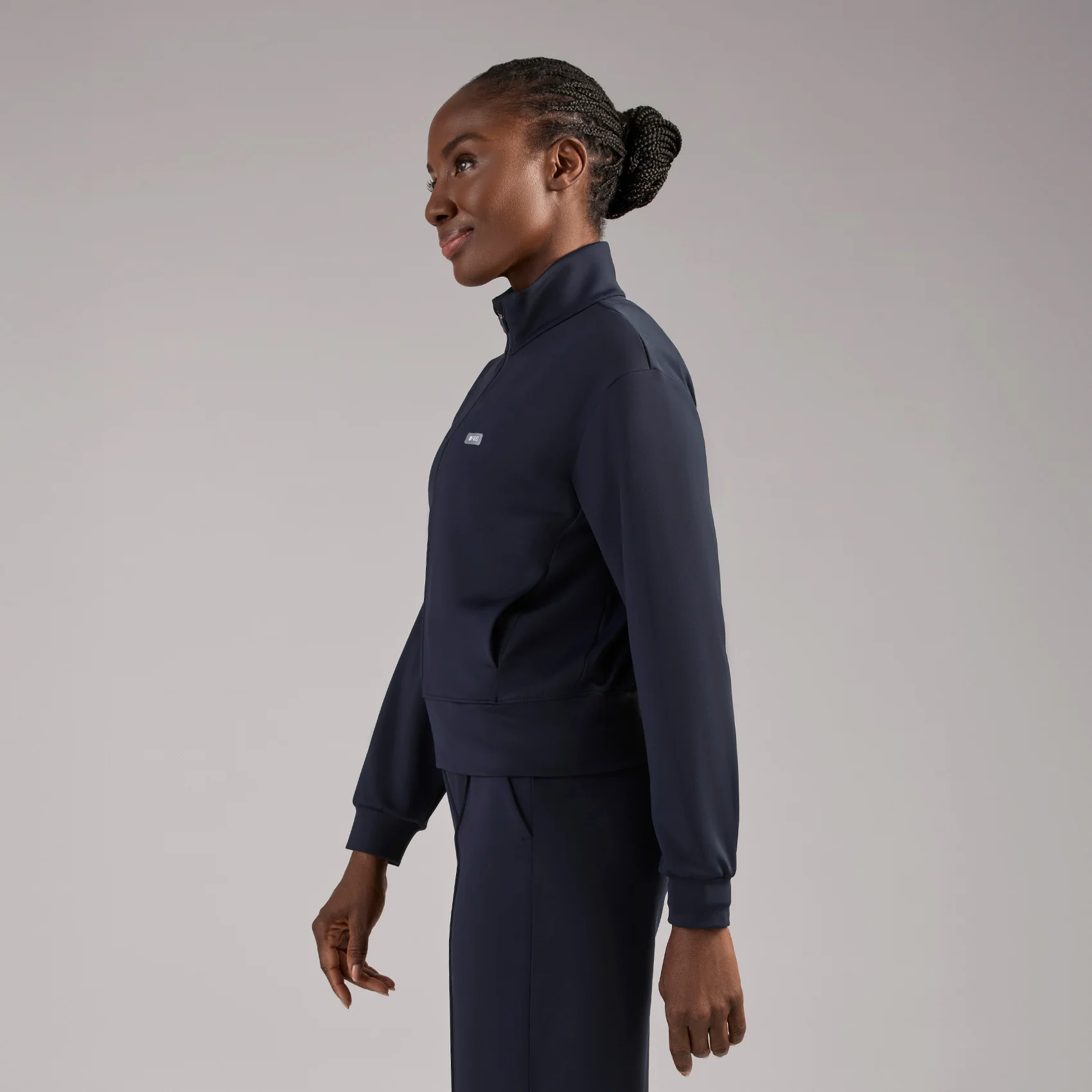 women's Navy Labelle FORMx Bomber -  Scrub Jacket™ - Image 3