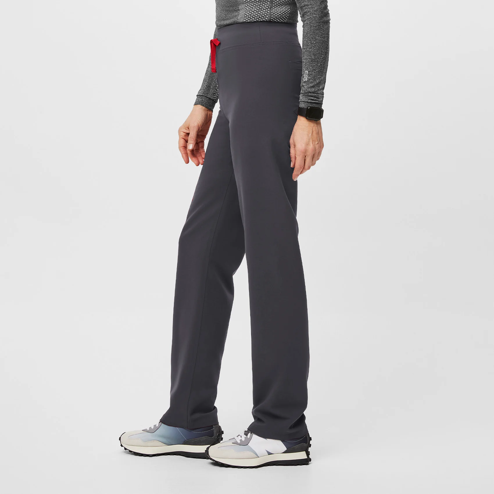 women's Charcoal High Waisted Livingston™ - Tall Basic Scrub Pants (3XL - 6XL) - Image 3