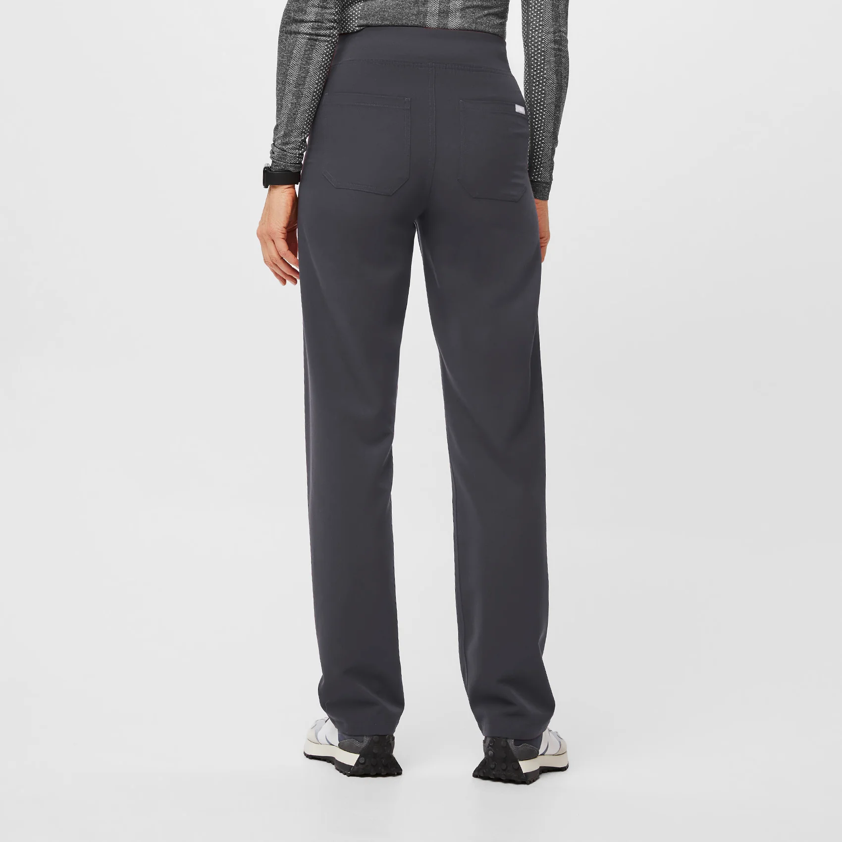 women's Charcoal High Waisted Livingston™ - Tall Basic Scrub Pants (3XL - 6XL) - Image 4