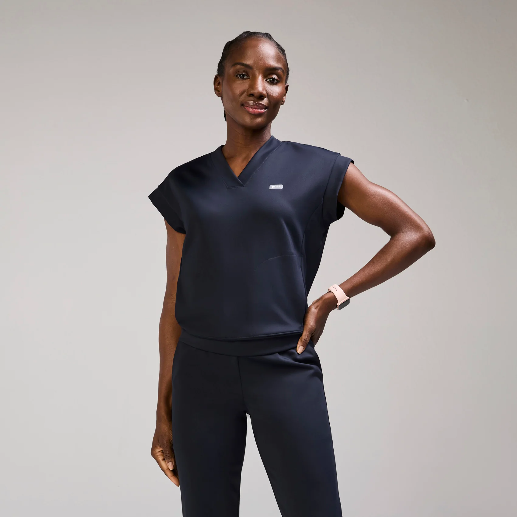women's Navy Mira FORMx V-Neck - Scrub Top™