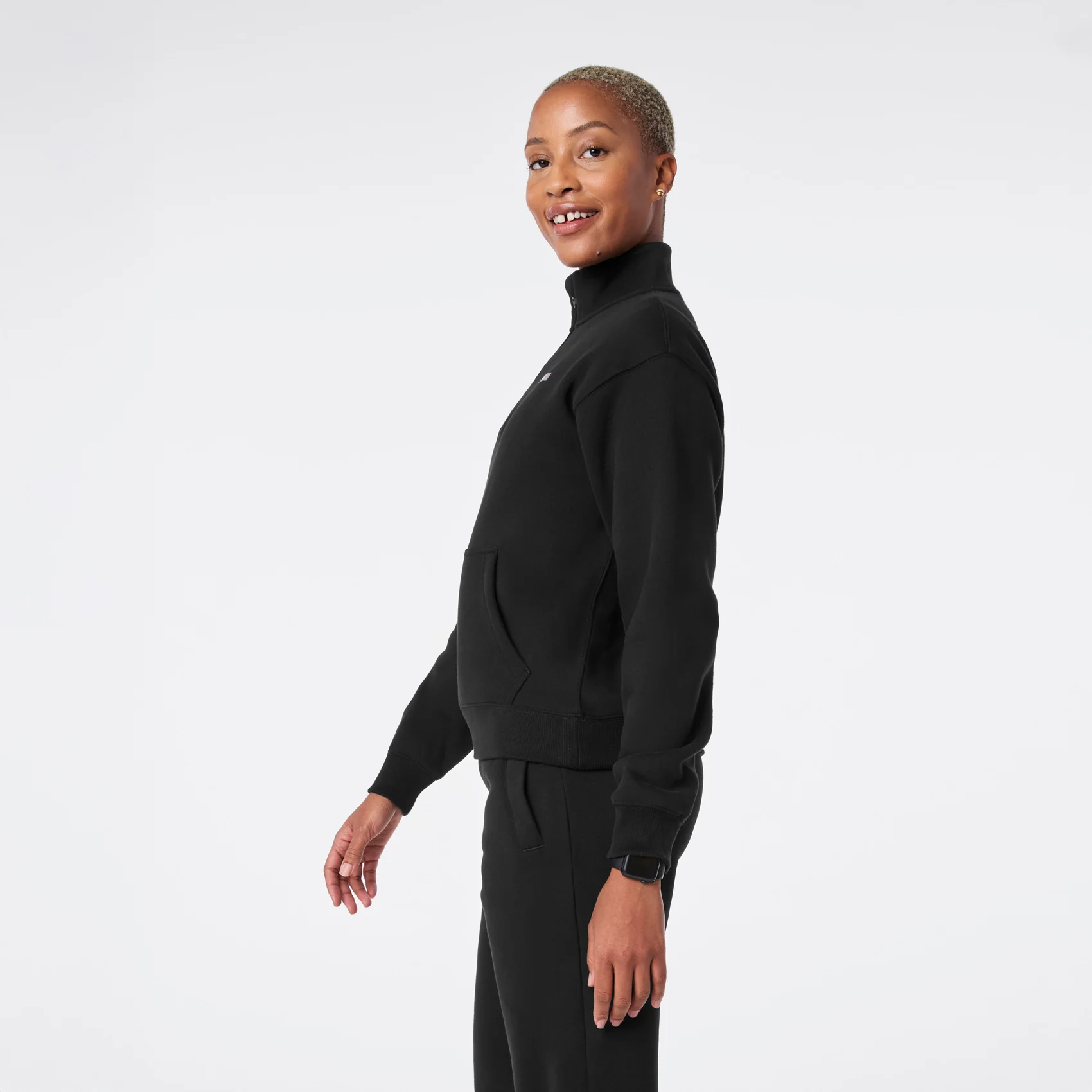 women's Black Off-Shift ¼ Zip - Sweatshirt™ - Image 3