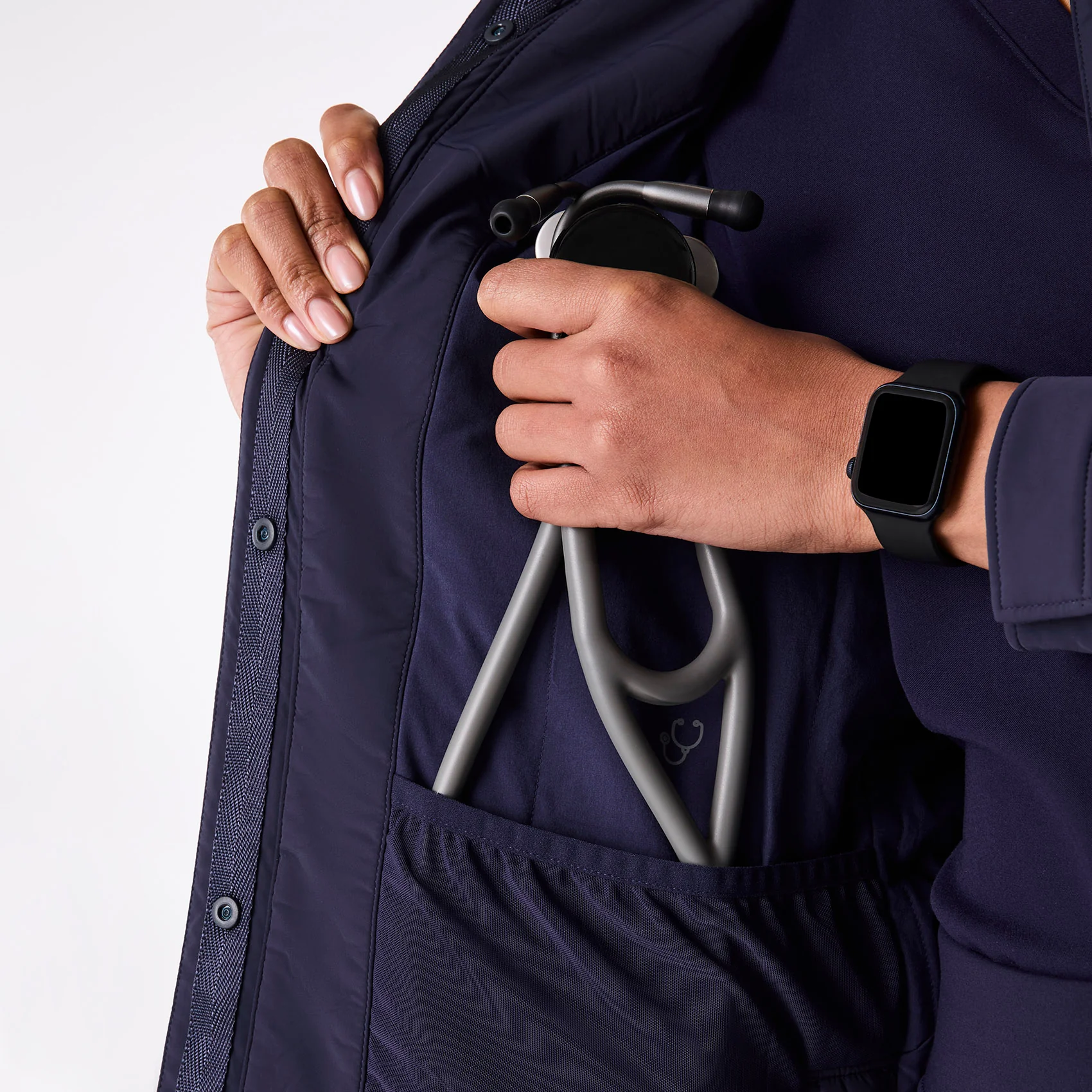 women's Navy On-Shift Float - Shacket™ - Image 9