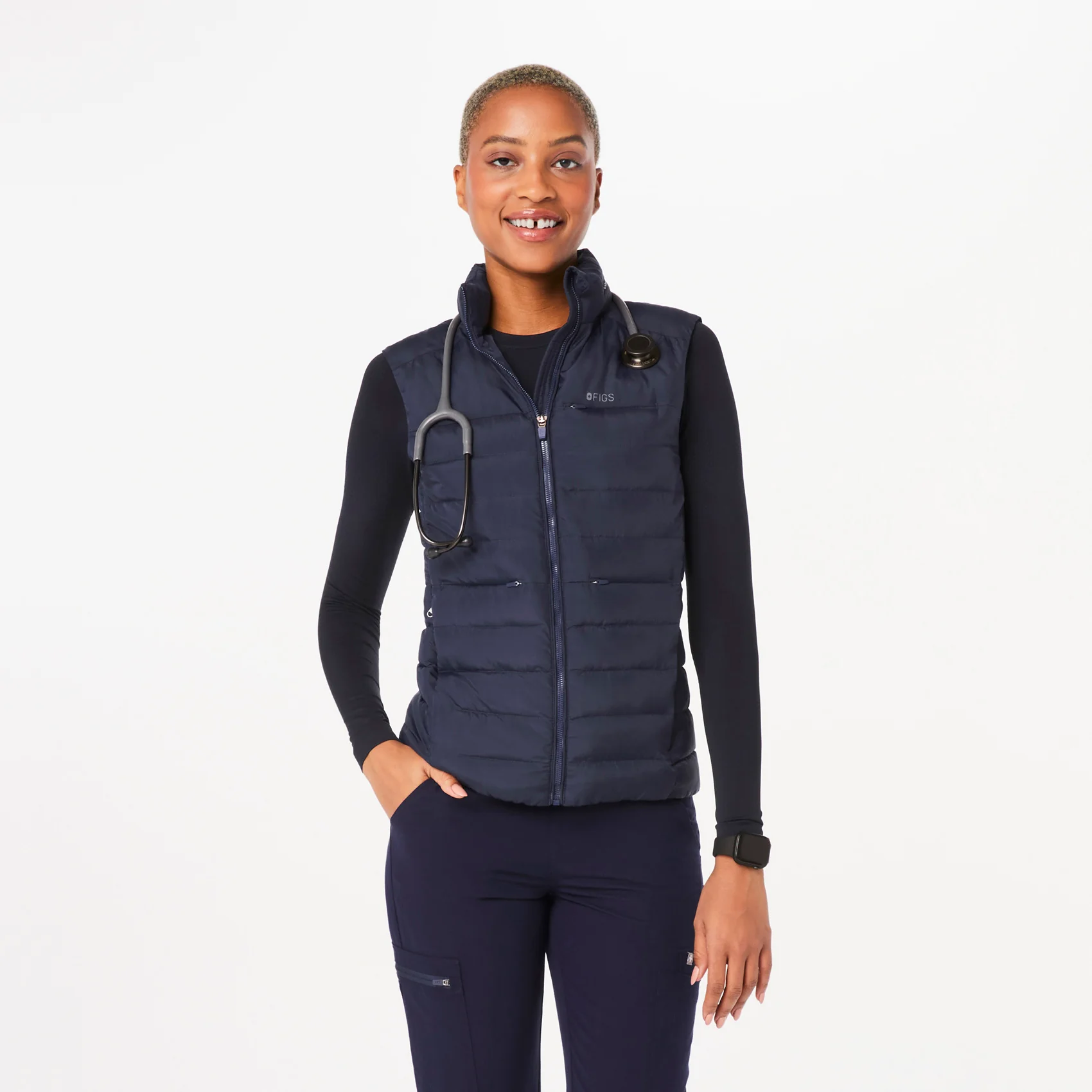 women's Navy On-Shift™ Packable - Puffer Vest