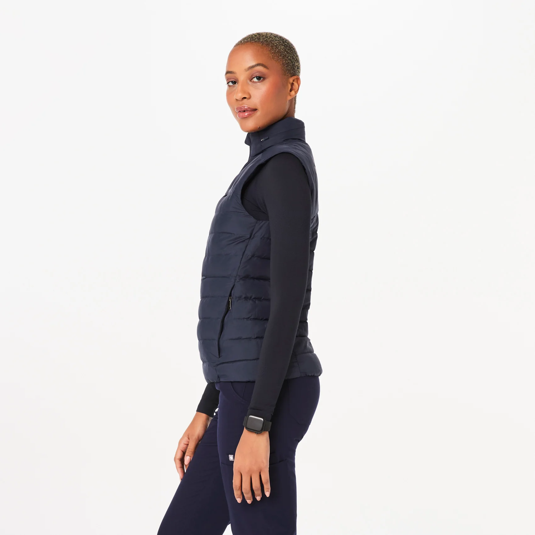 women's Navy On-Shift™ Packable - Puffer Vest - Image 3