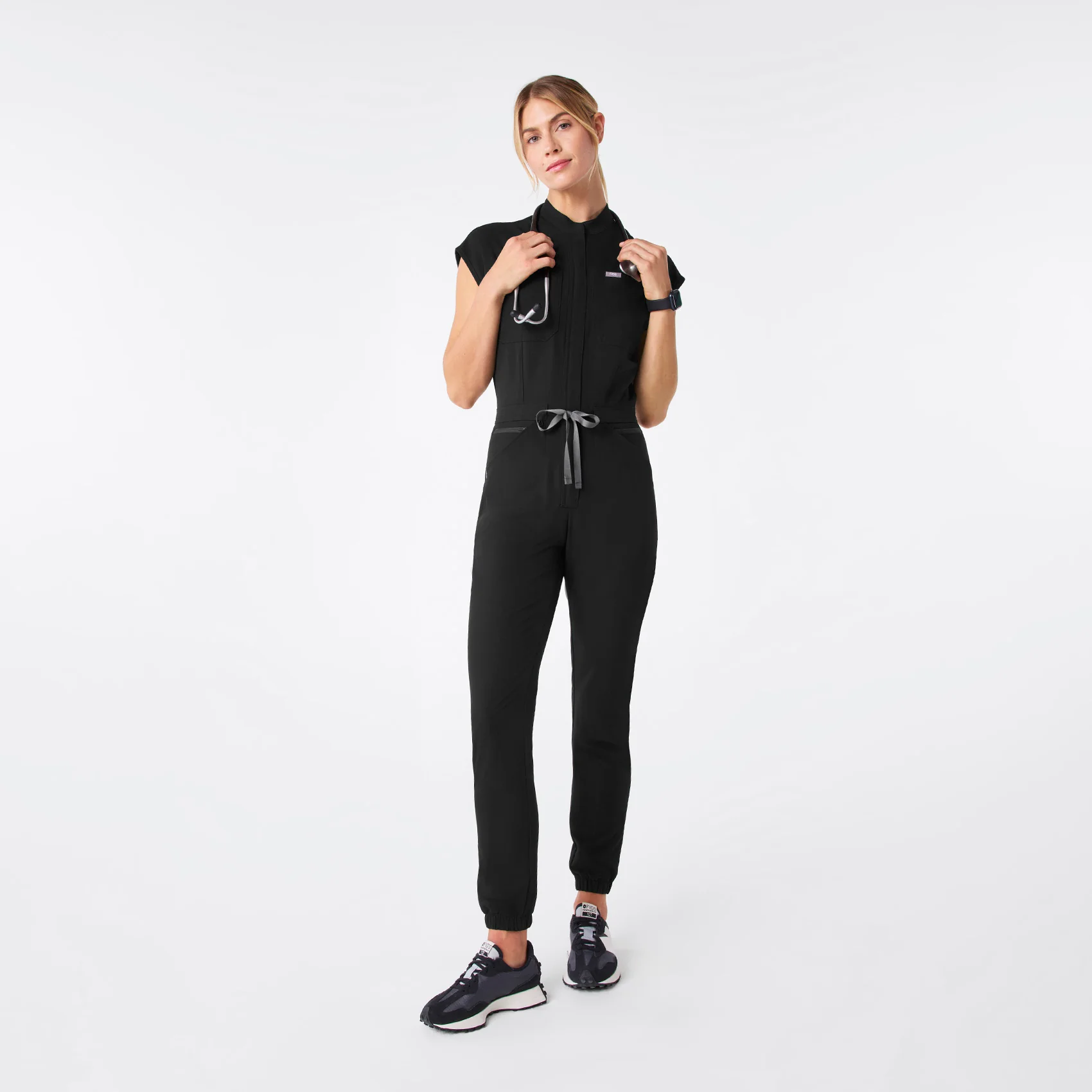 women's Black Rafaela Cargo Jogger - ScrubJumpsuit™