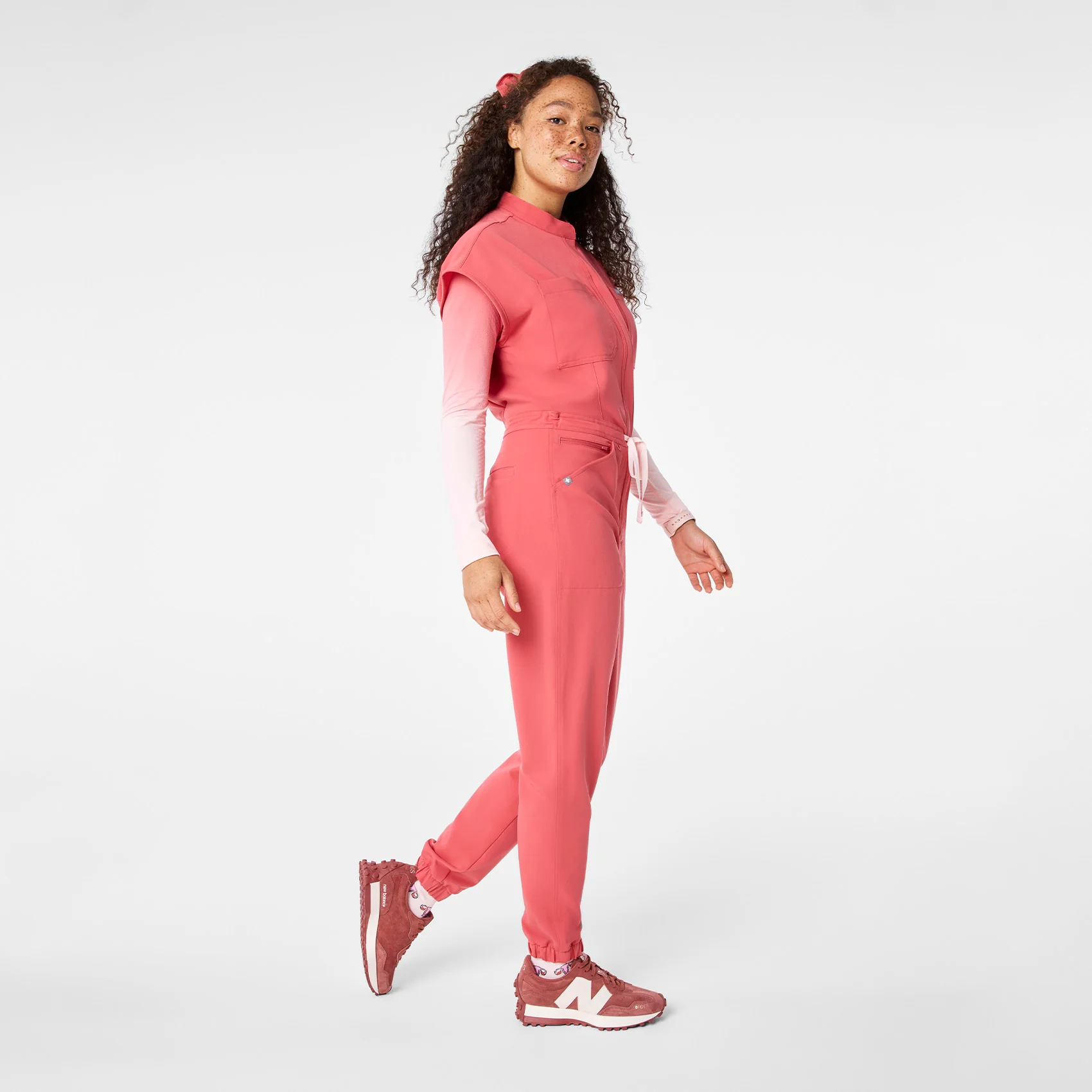 women's Pulmonary Pink Rafaela Cargo - ScrubJumpsuit™ - Image 3