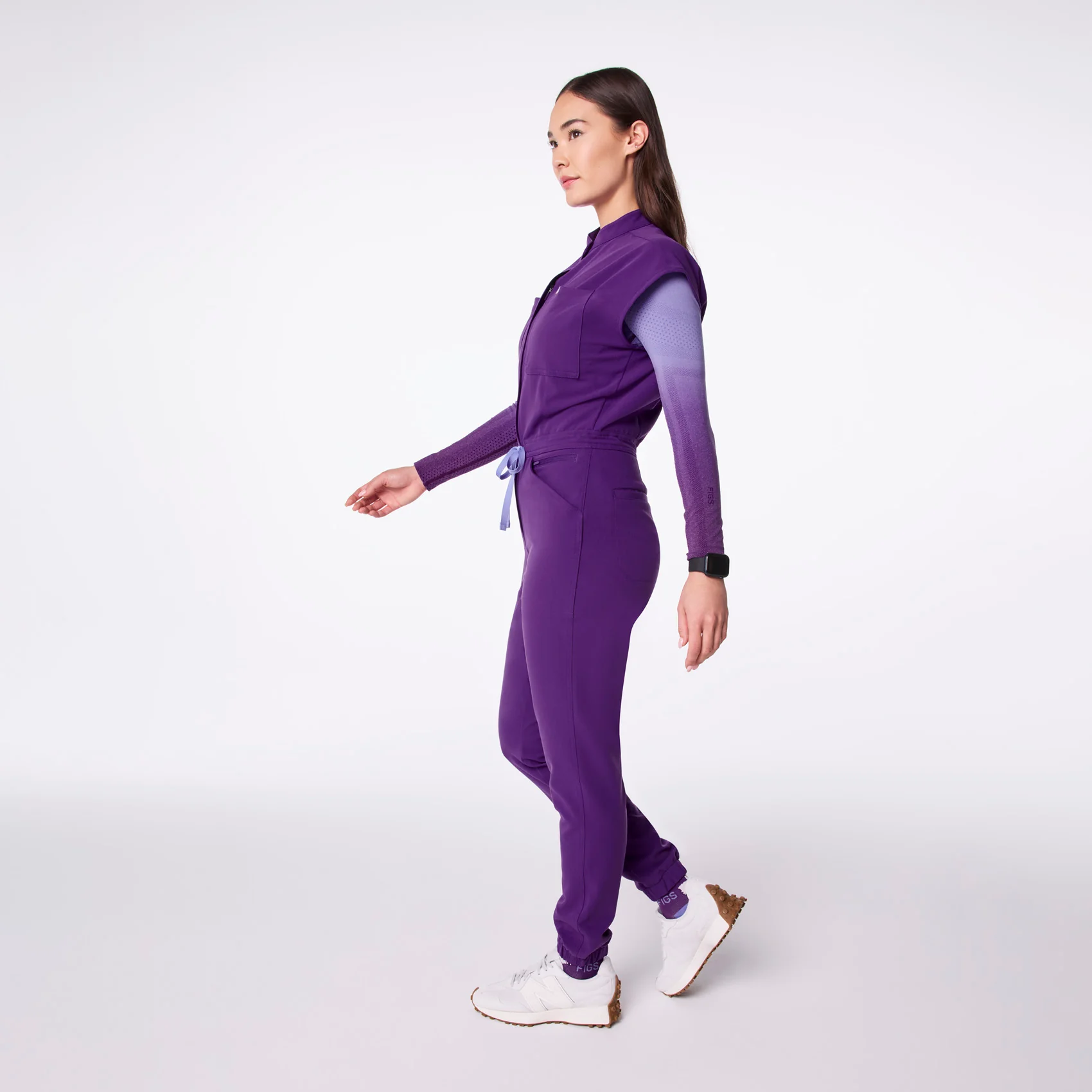 women's Digital Grape Rafaela Cargo Jogger - Petite ScrubJumpsuit™ - Image 3