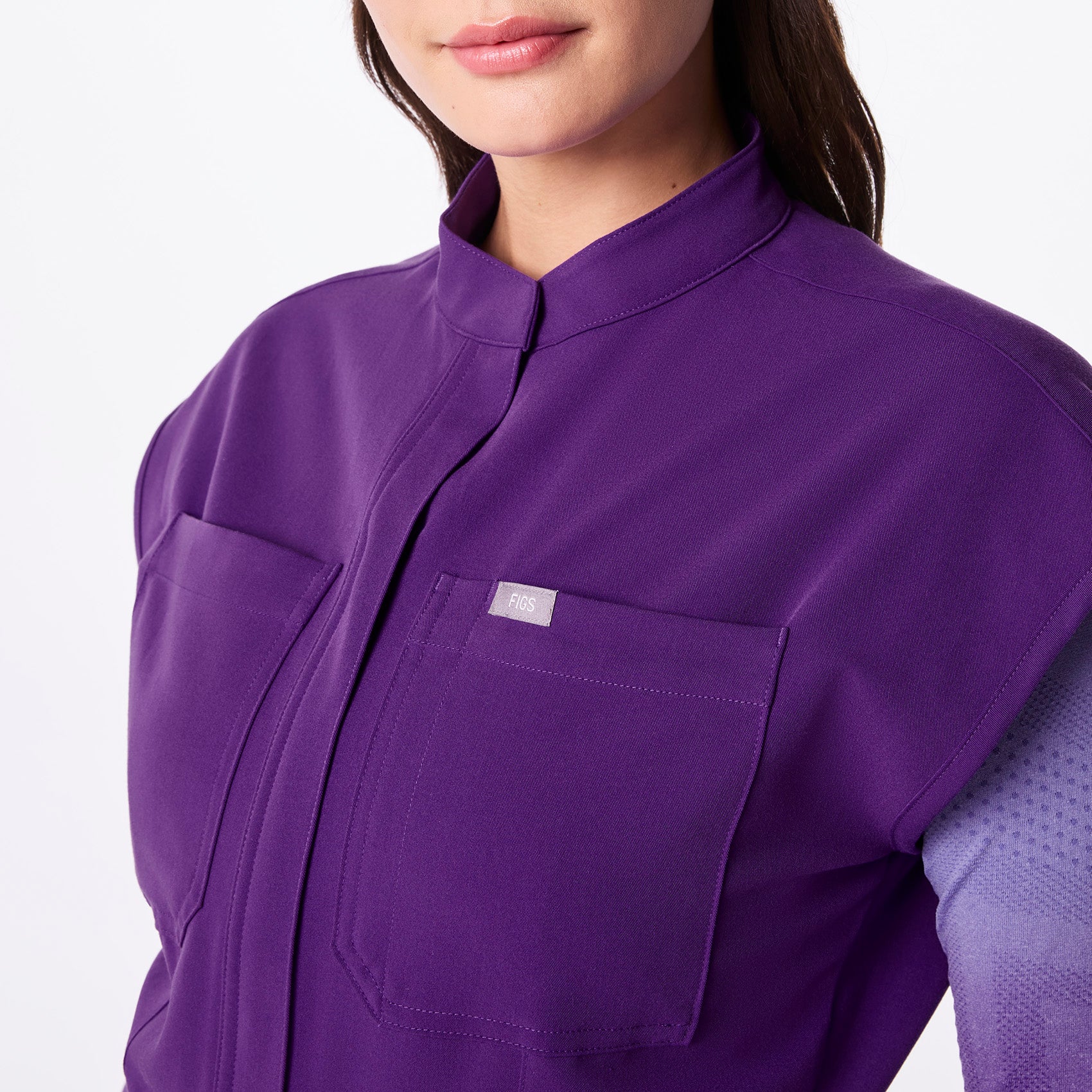 women's Digital Grape Rafaela Cargo Jogger - Petite ScrubJumpsuit™ - Image 4