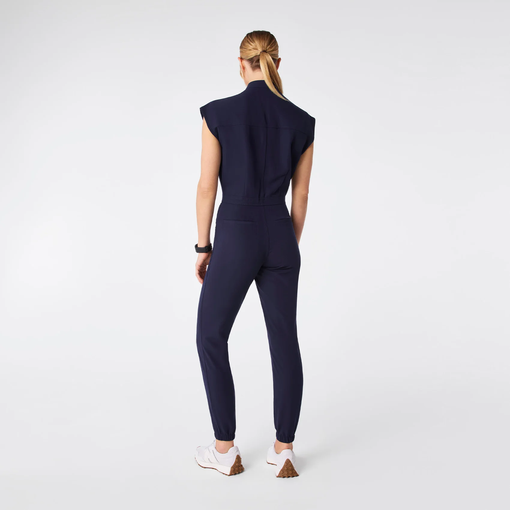 women's Navy Rafaela Cargo Jogger - Petite ScrubJumpsuit™ - Image 2