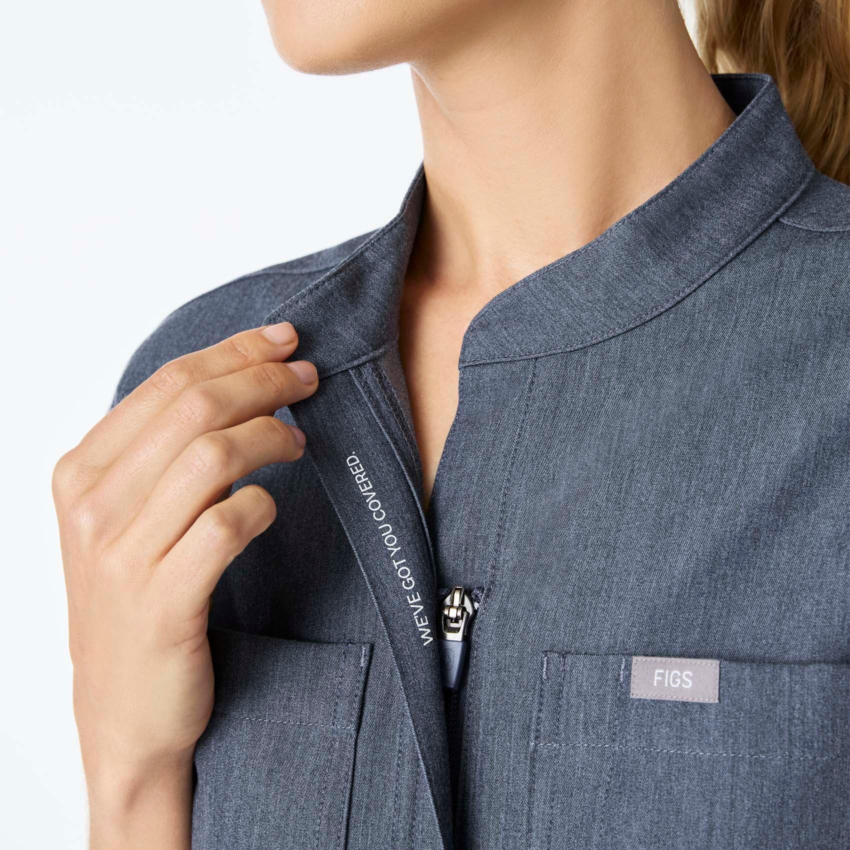 women's Heather Denim Rafaela Cargo Jogger - Tall ScrubJumpsuit™ - Image 4