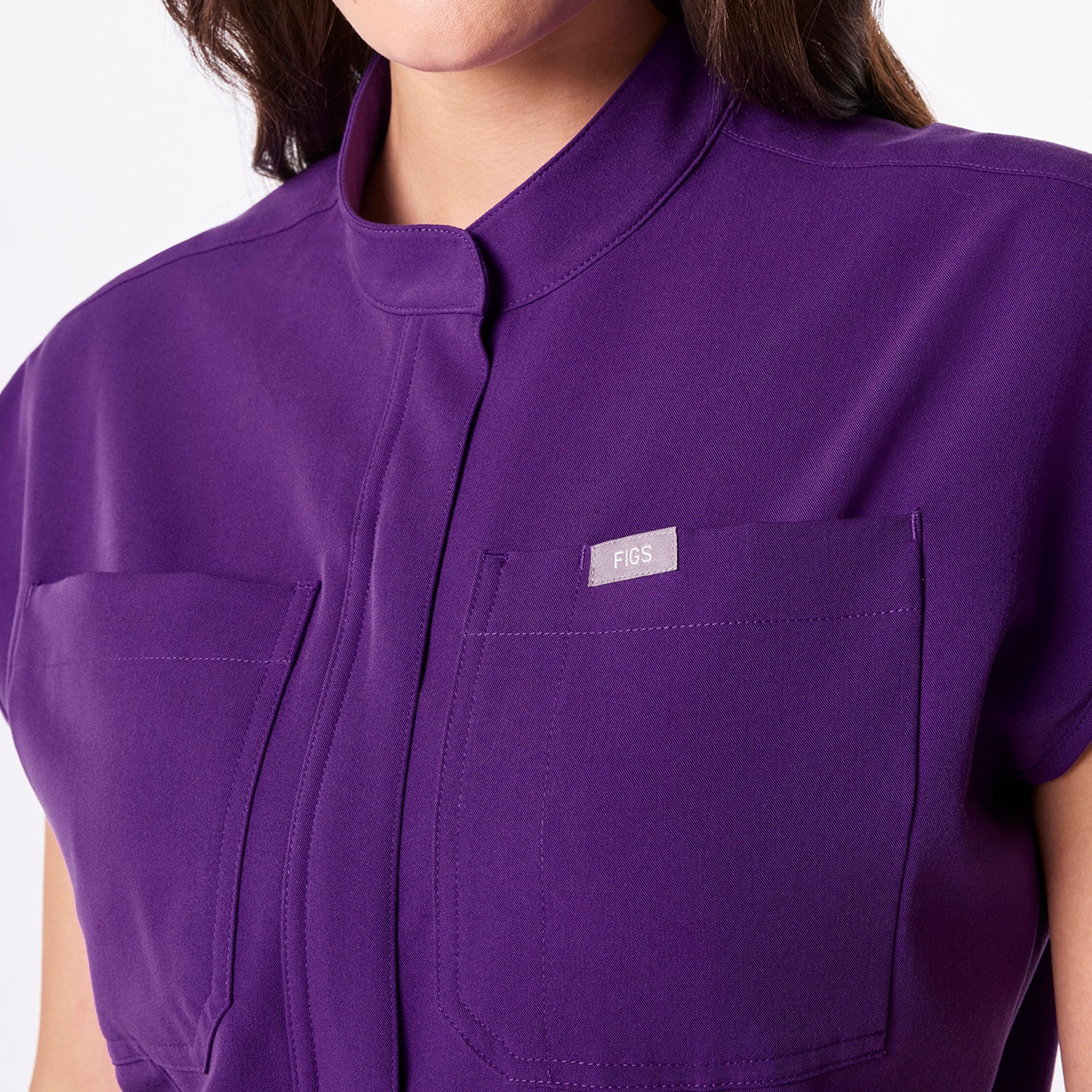 women's Digital Grape Rafaela Wide Leg - ScrubJumpsuit™ - Image 4