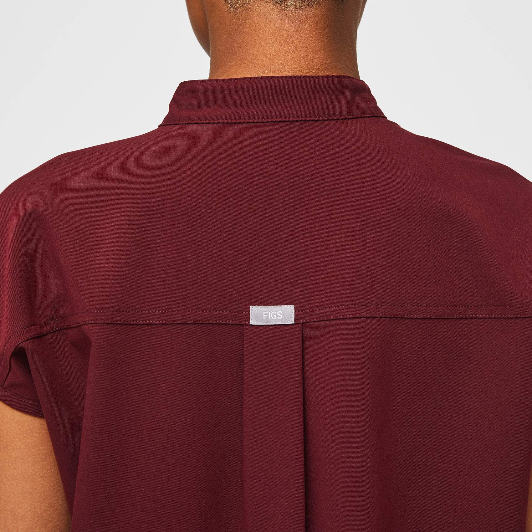 Women's Burgundy Rafaela™ - Oversized Scrub Top - Image 6