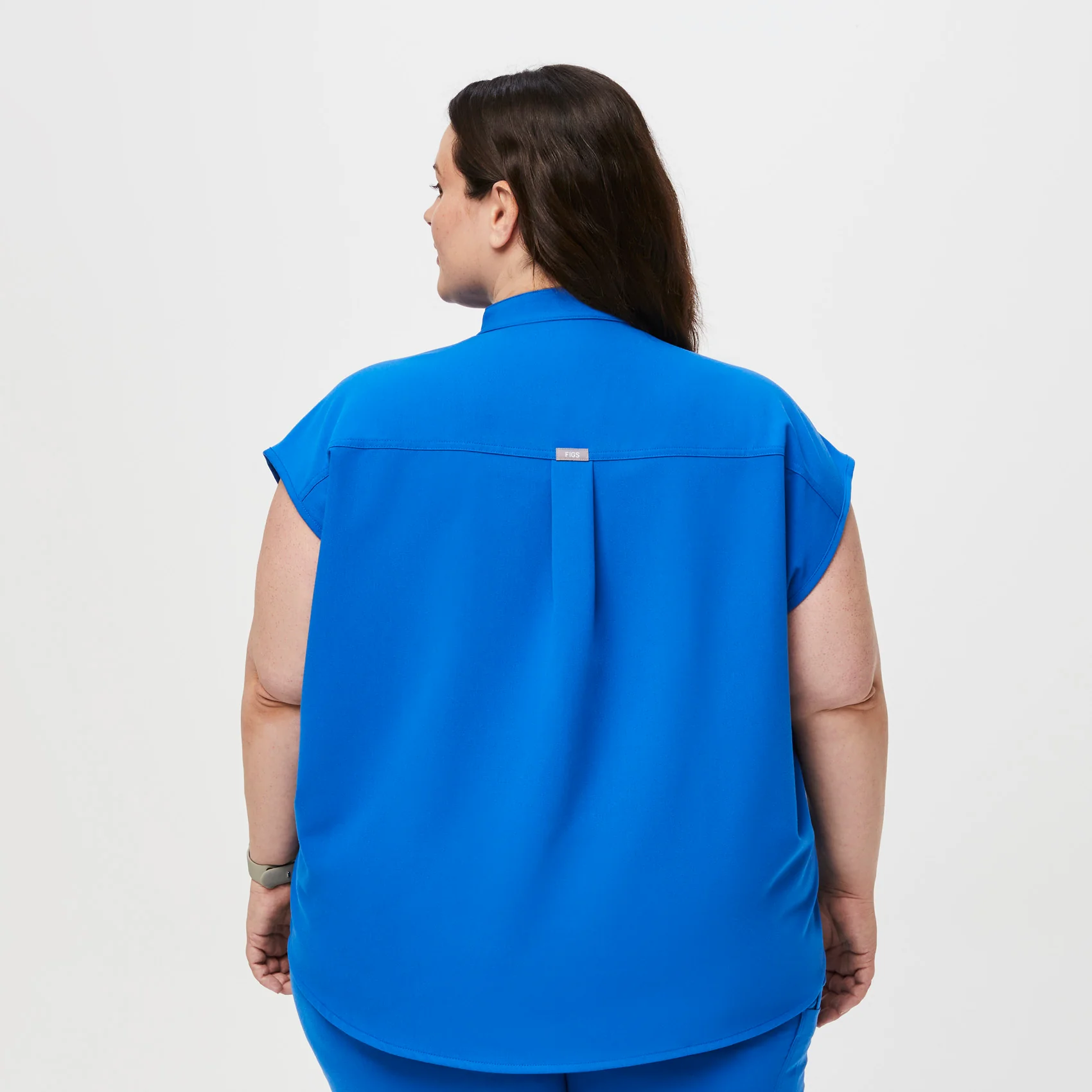 women's Royal Blue Rafaela™ - Oversized  Scrub Top (3XL - 6XL) - Image 4