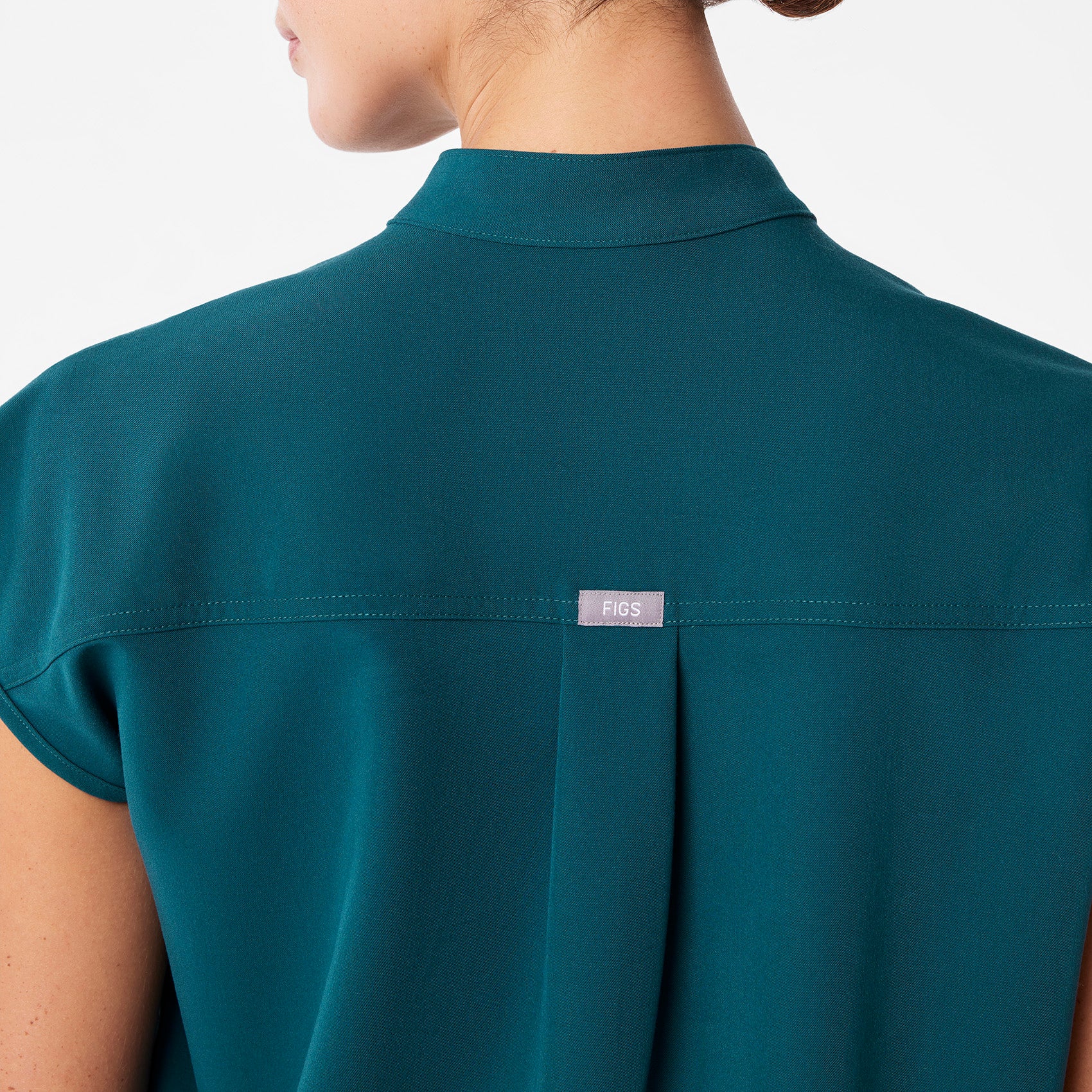 women's Caribbean Blue Rafaela - Oversized Scrub Top™ - Image 7
