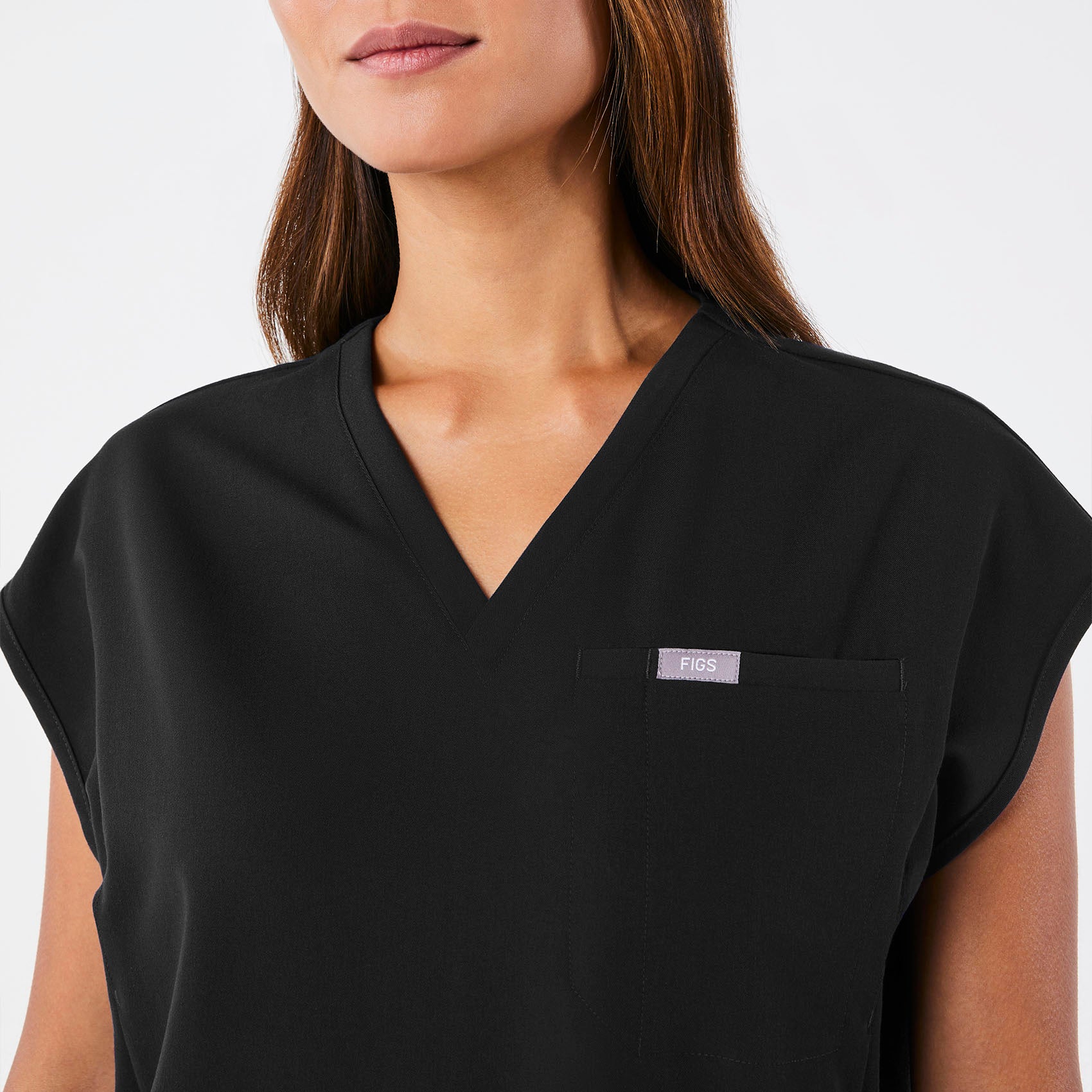 women's Black Raleigh V-Neck - Scrub Top - Image 6