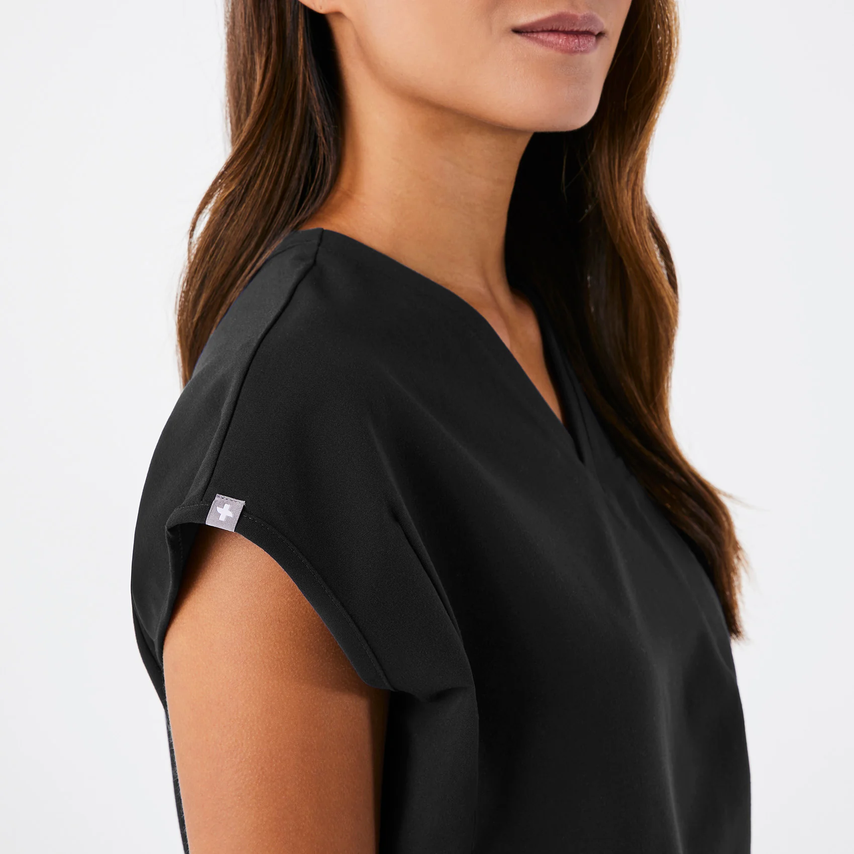 women's Black Raleigh V-Neck - Scrub Top - Image 7
