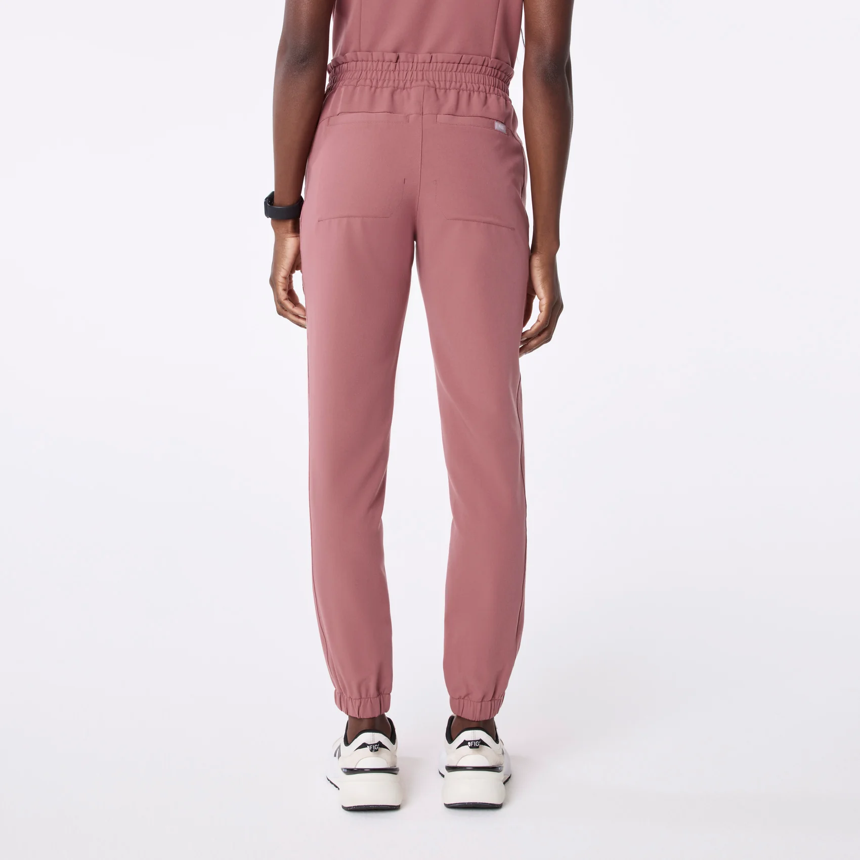 women's Mauve Regina High Waisted Slim Jogger - Scrub Pant - Image 4