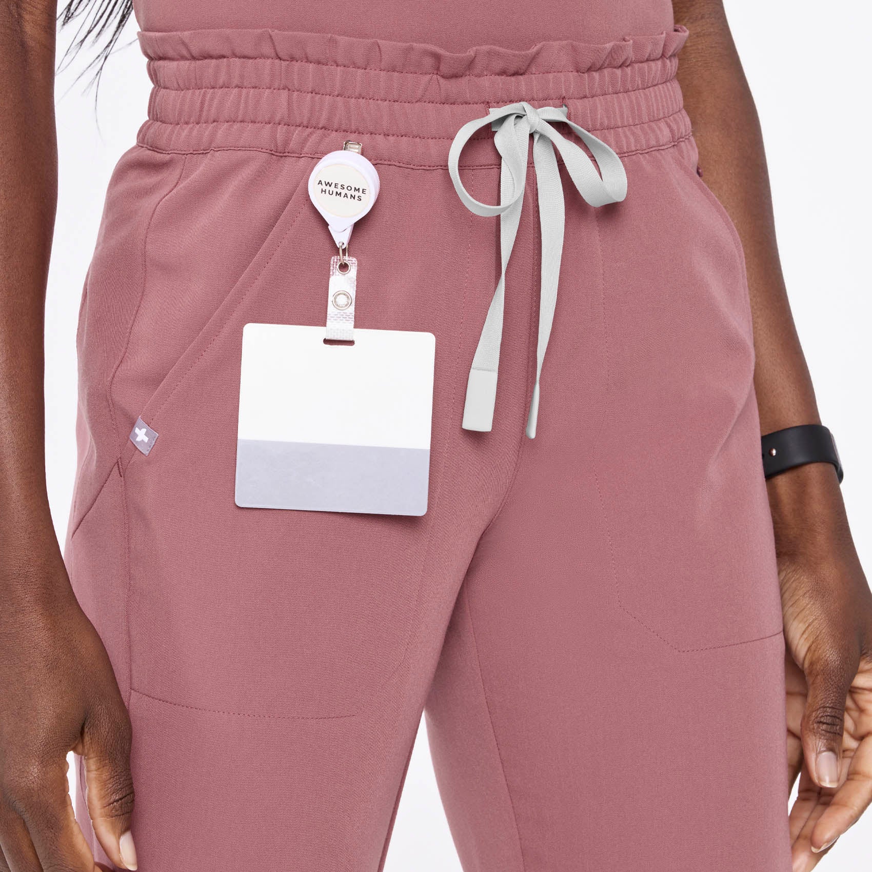 women's Mauve Regina High Waisted Slim Jogger - Scrub Pant - Image 7
