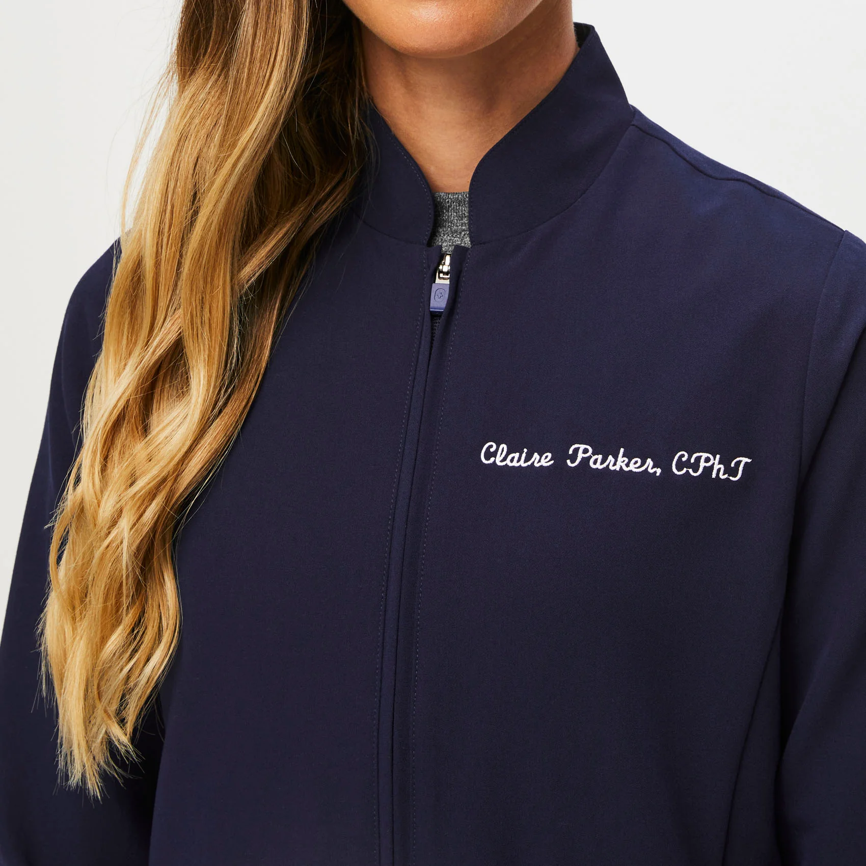 Women's Navy Sebina - Scrub Jacket - Image 6
