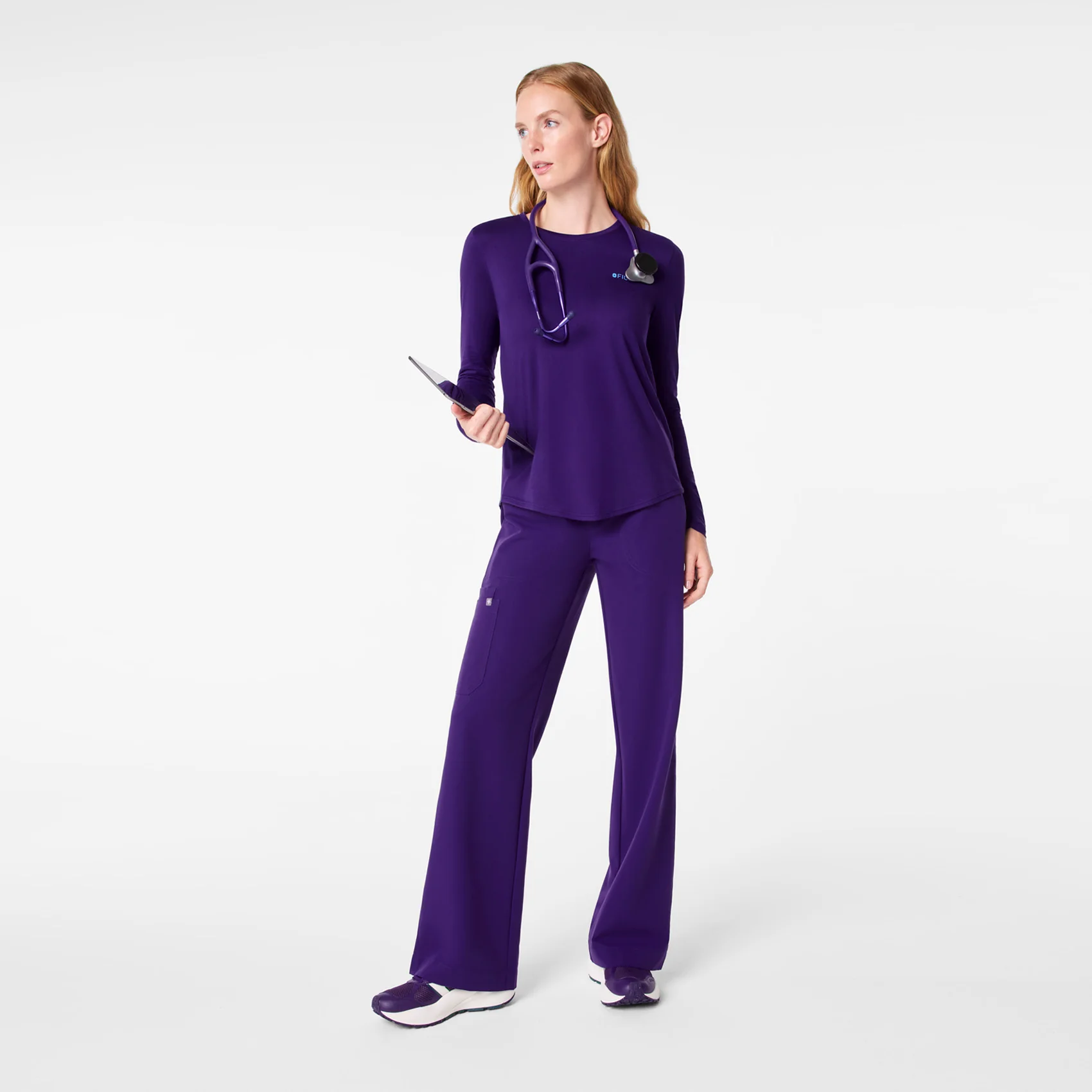 women's Purple Pulse Sleigh Rounds Supersoft - Longsleeve Underscrub - Image 3
