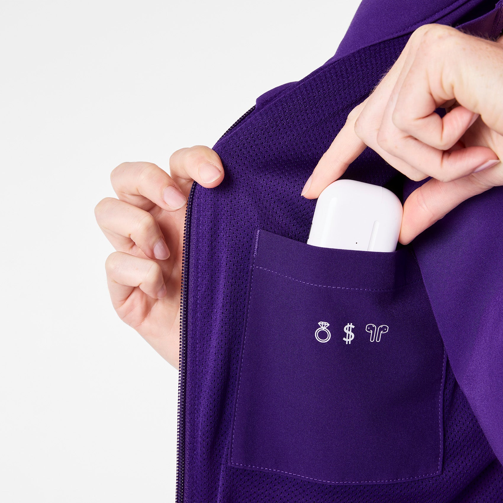 women's Purple Pulse Sydney - Scrub Jacket - Image 8