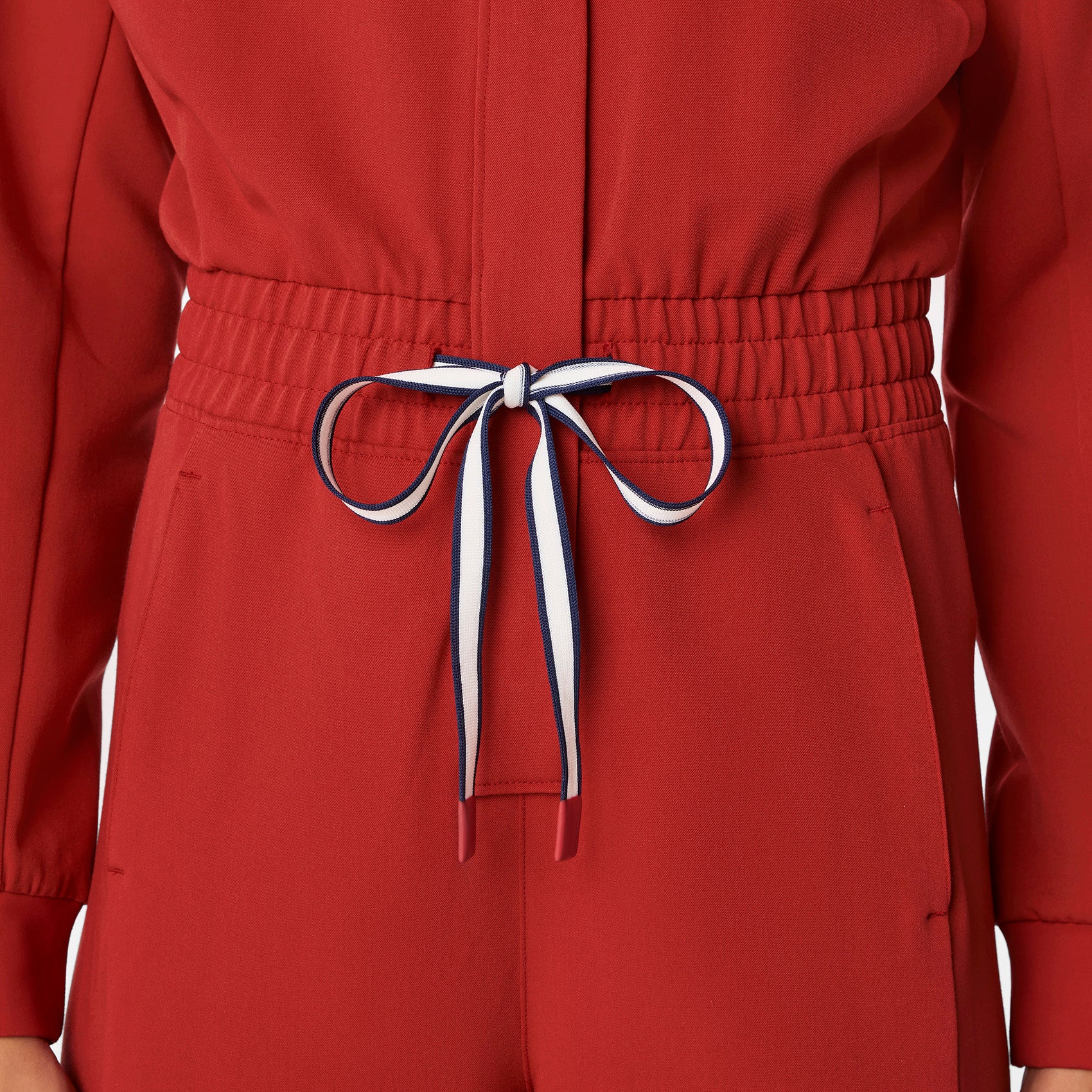 women's Team USA Red FIGS x Team USA Longsleeve Straight Leg - Petite Scrubjumpsuit™ - Image 7
