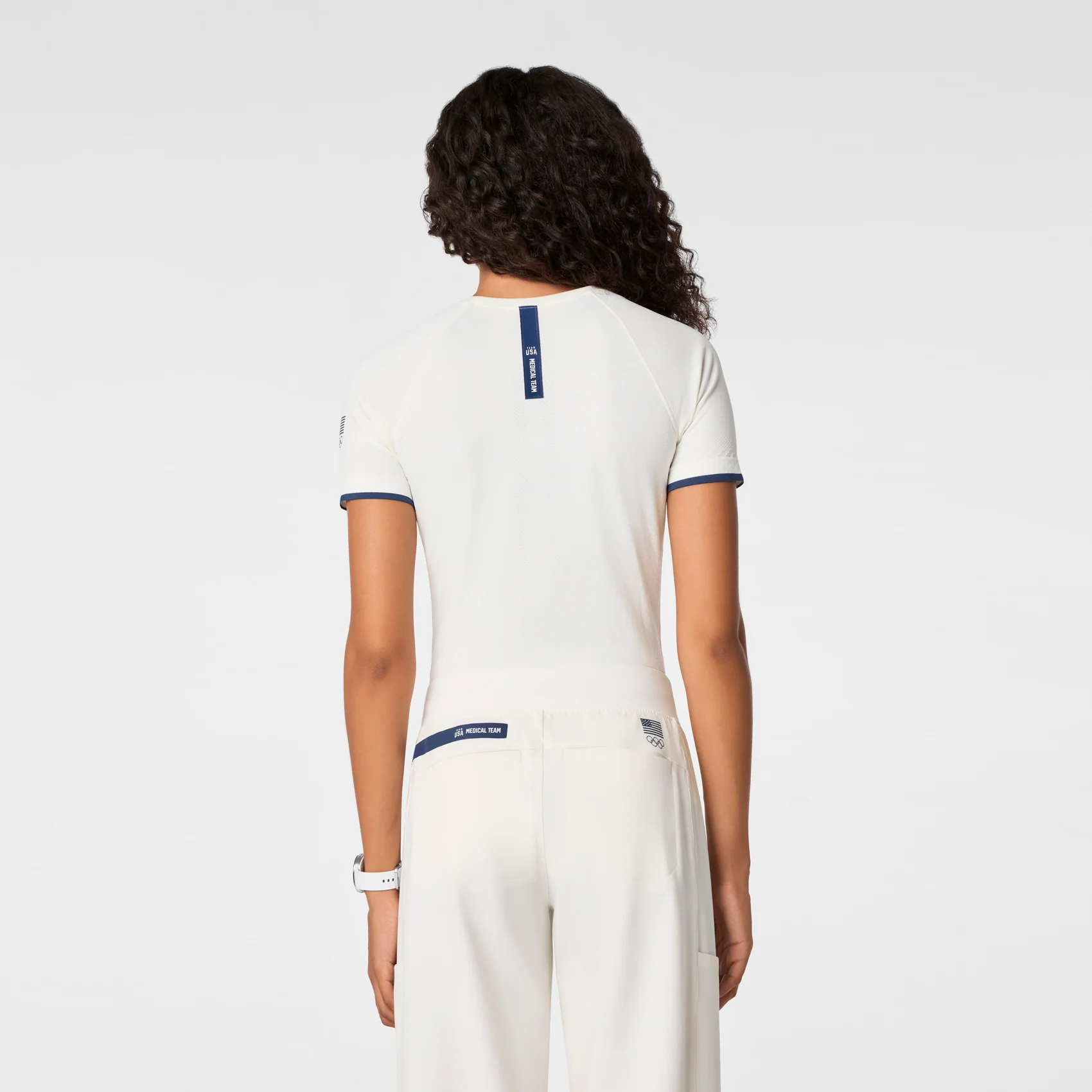 women's Off White FIGS x Team USA Salta Seamless - Shortsleeve Underscrub - Image 4