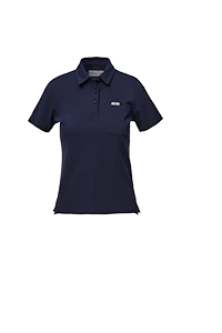 women's Navy FIGSPRO™ Pique - Shortsleeve Scrubpolo™ - Image 7