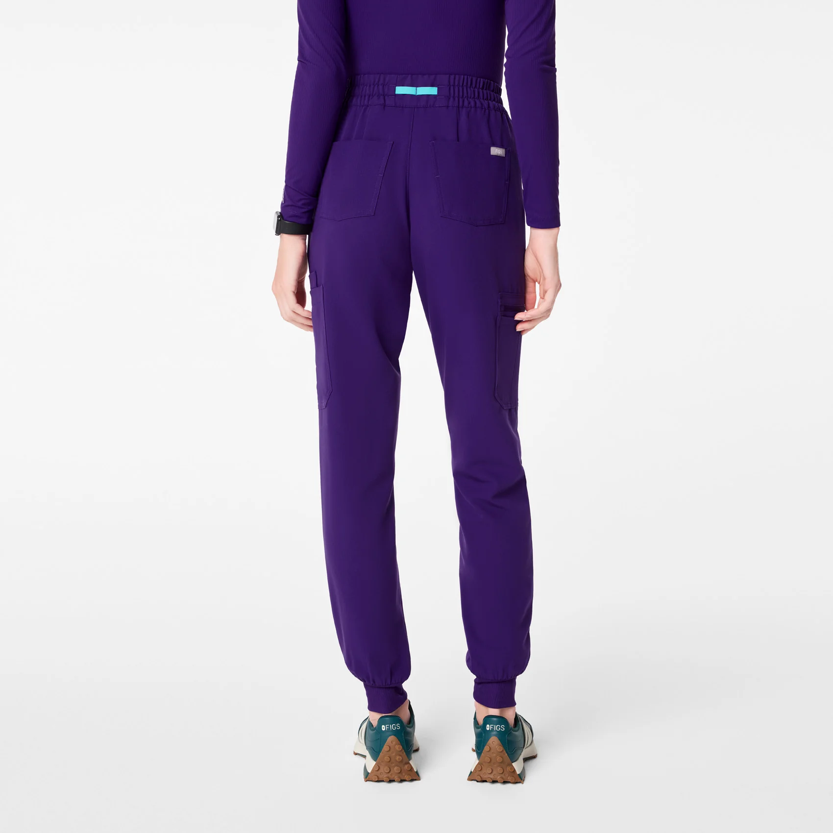 women's Purple Pulse High Waisted Uman Relaxed - Jogger Scrub Pant - Image 4