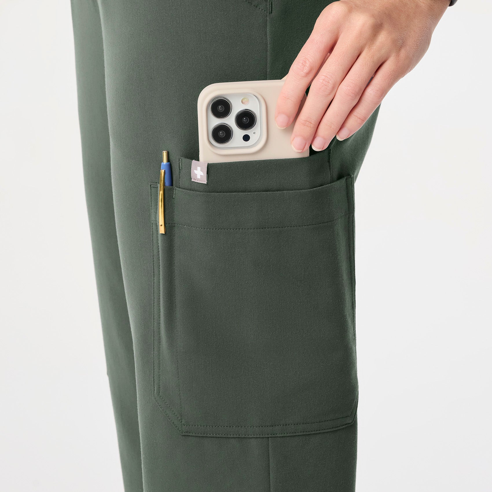 women's Moss High Waisted Uman Relaxed - Petite Jogger Scrub Pant - Image 6