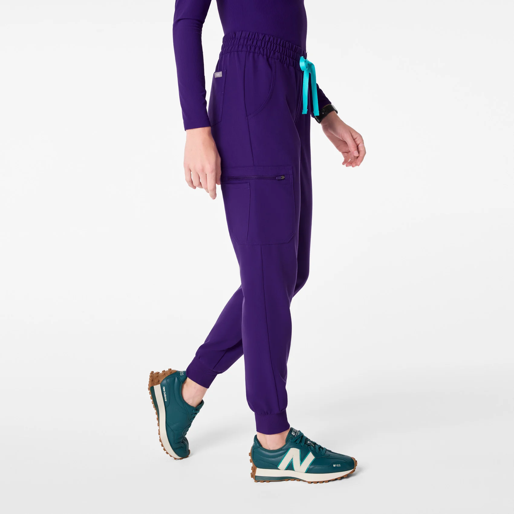 women's Purple Pulse Uman Relaxed - Jogger Scrub Pant - Image 3