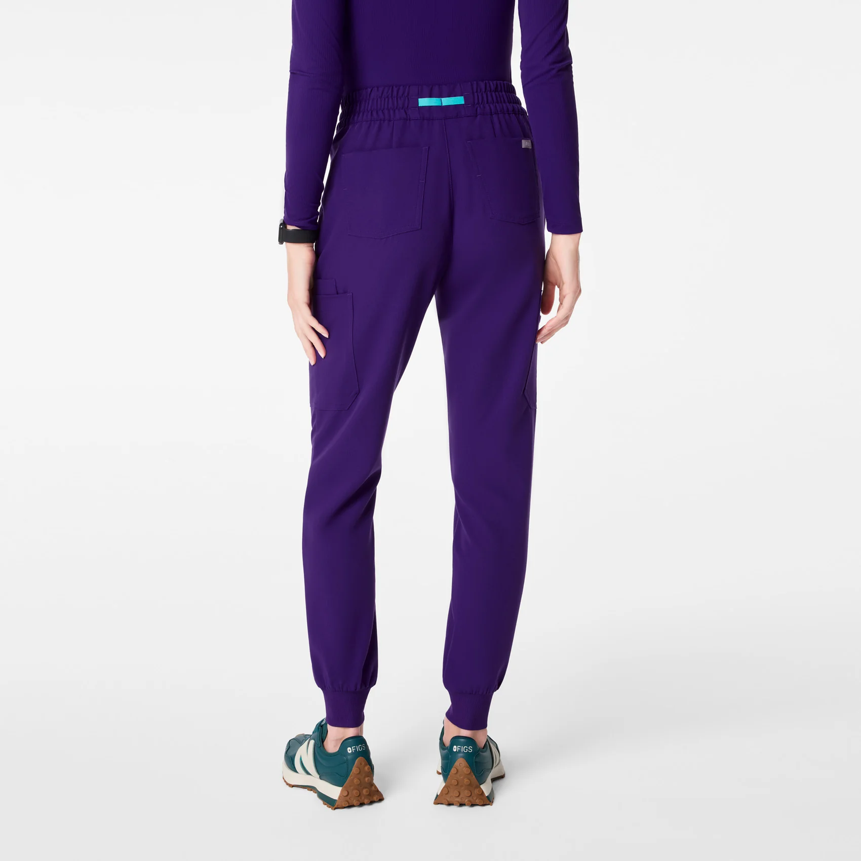 women's Purple Pulse Uman Relaxed - Petite Jogger Scrub Pant - Image 4