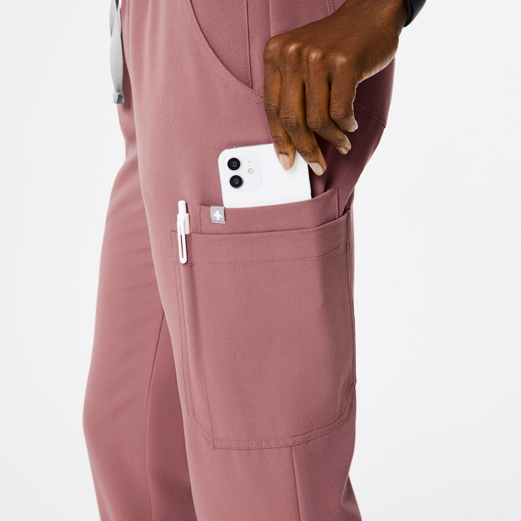 women's Mauve Uman Relaxed - Petite Jogger Scrub Pants - Image 7