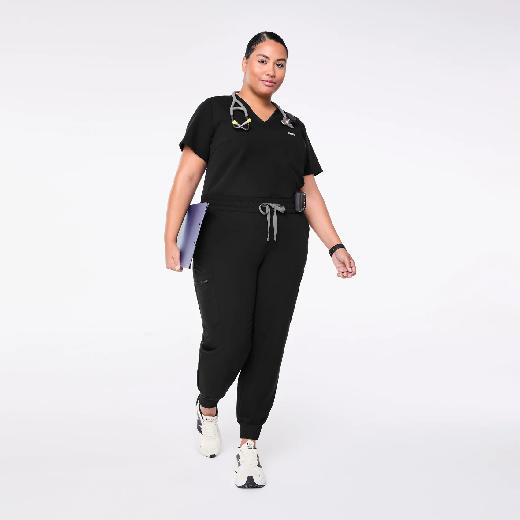 women's Black Uman Relaxed - Tall Jogger Scrub Pant (3XL-6XL) - Image 2