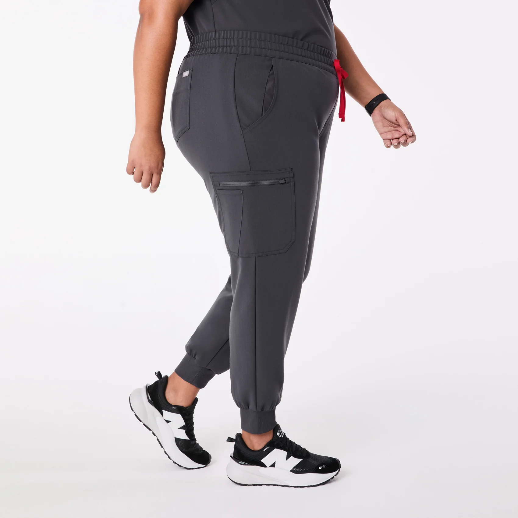 women's Charcoal Uman Relaxed - Tall Jogger Scrub Pant (3XL-6XL) - Image 3