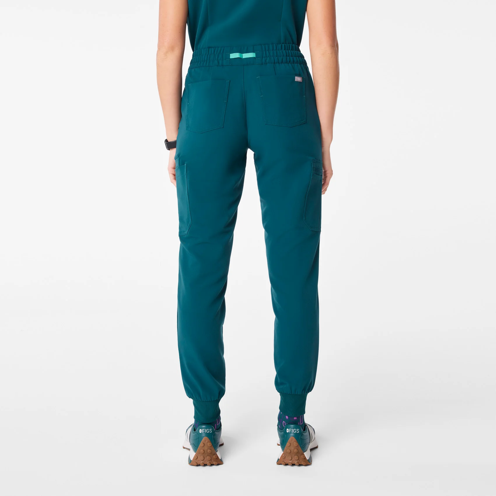 women's Caribbean Blue Uman Relaxed - Tall Jogger Scrub Pant - Image 4